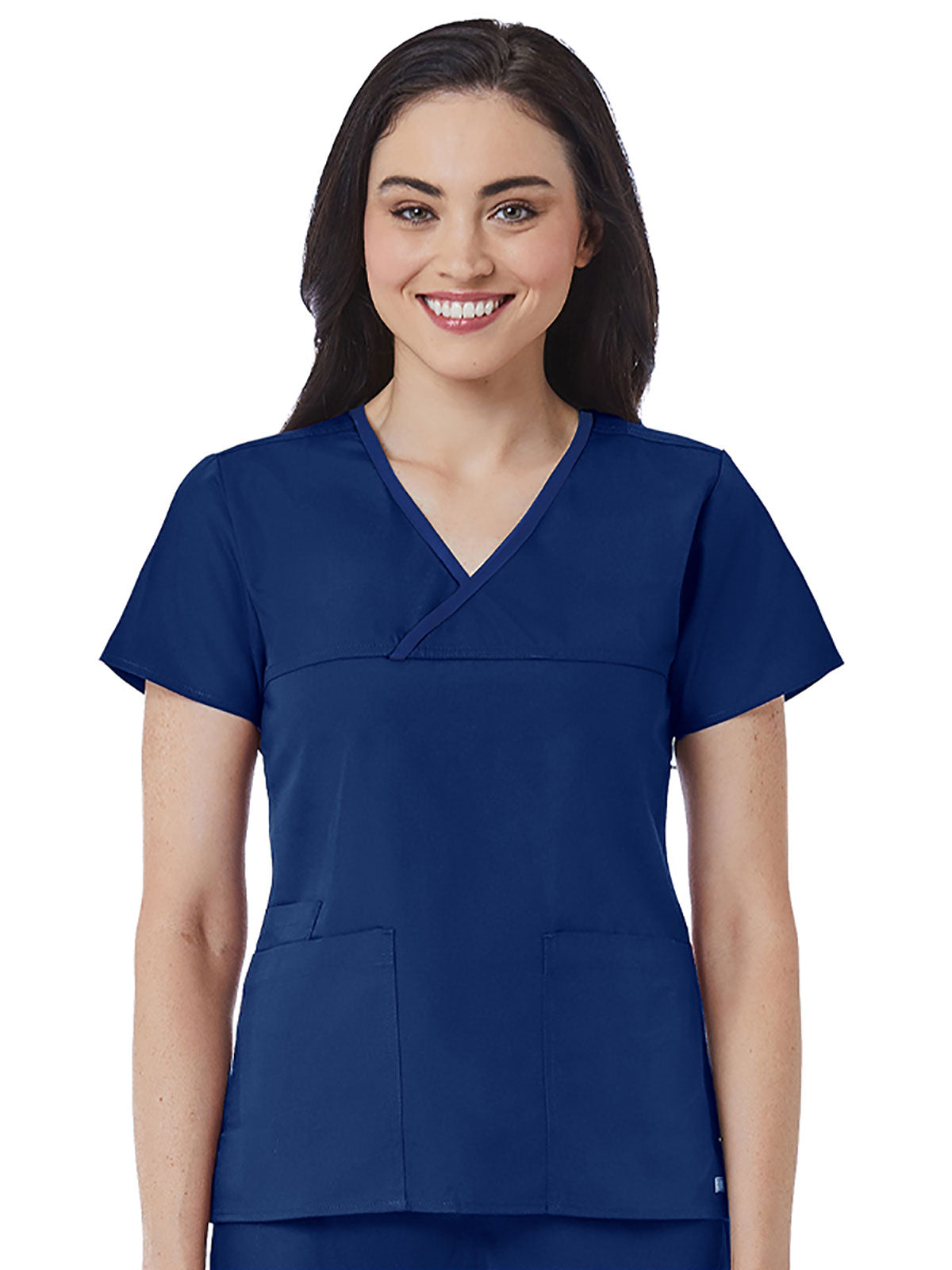 Core - Women's Contrast Mock Wrap Top