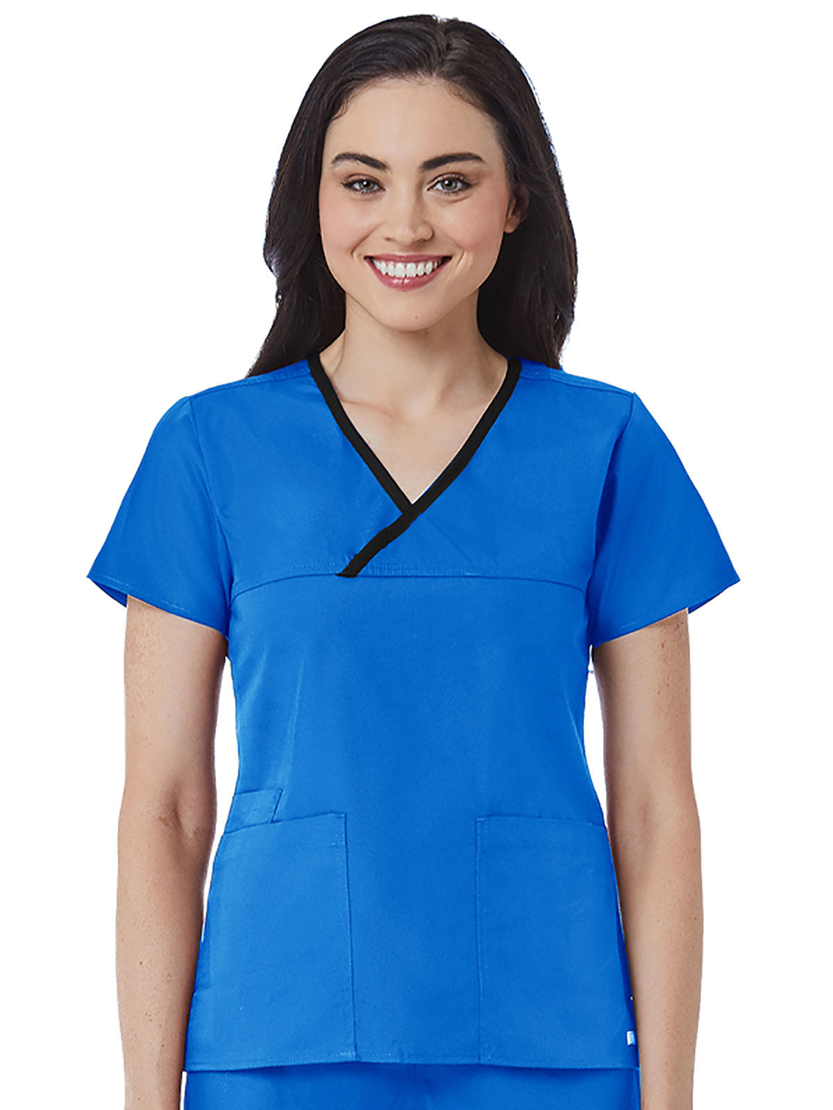 Core - Women's Contrast Mock Wrap Top