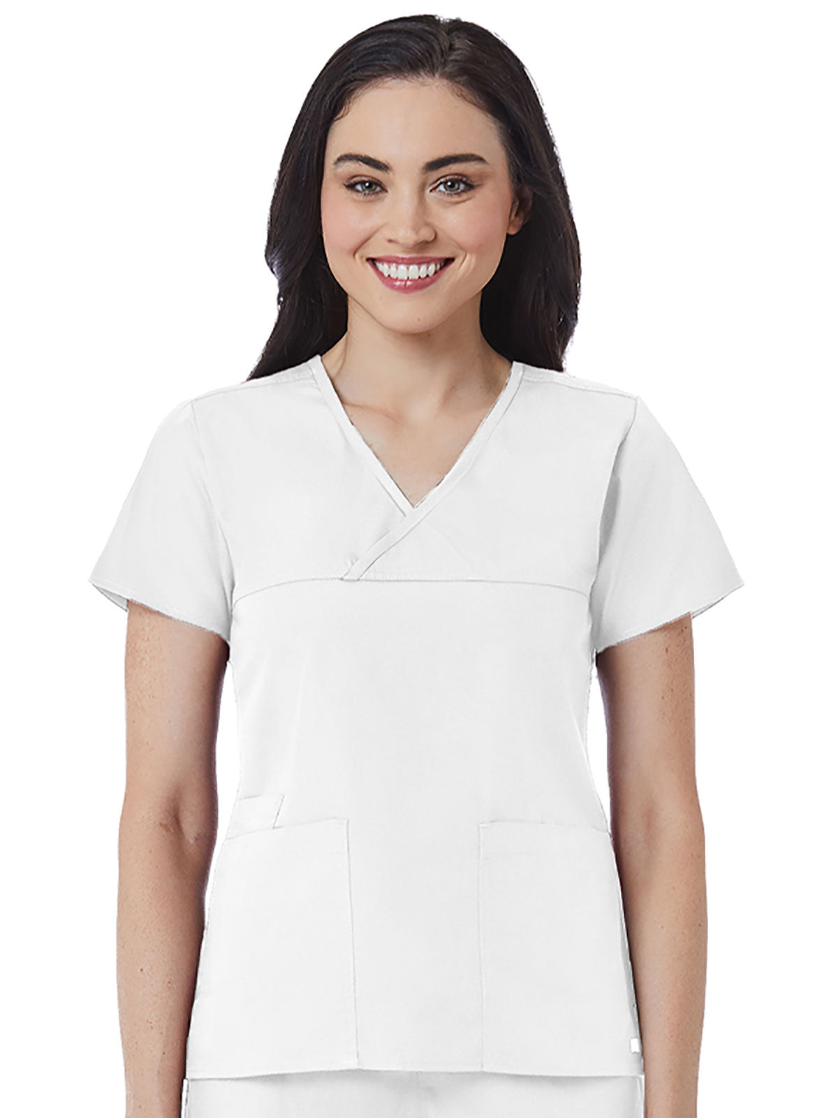Core - Women's Contrast Mock Wrap Top