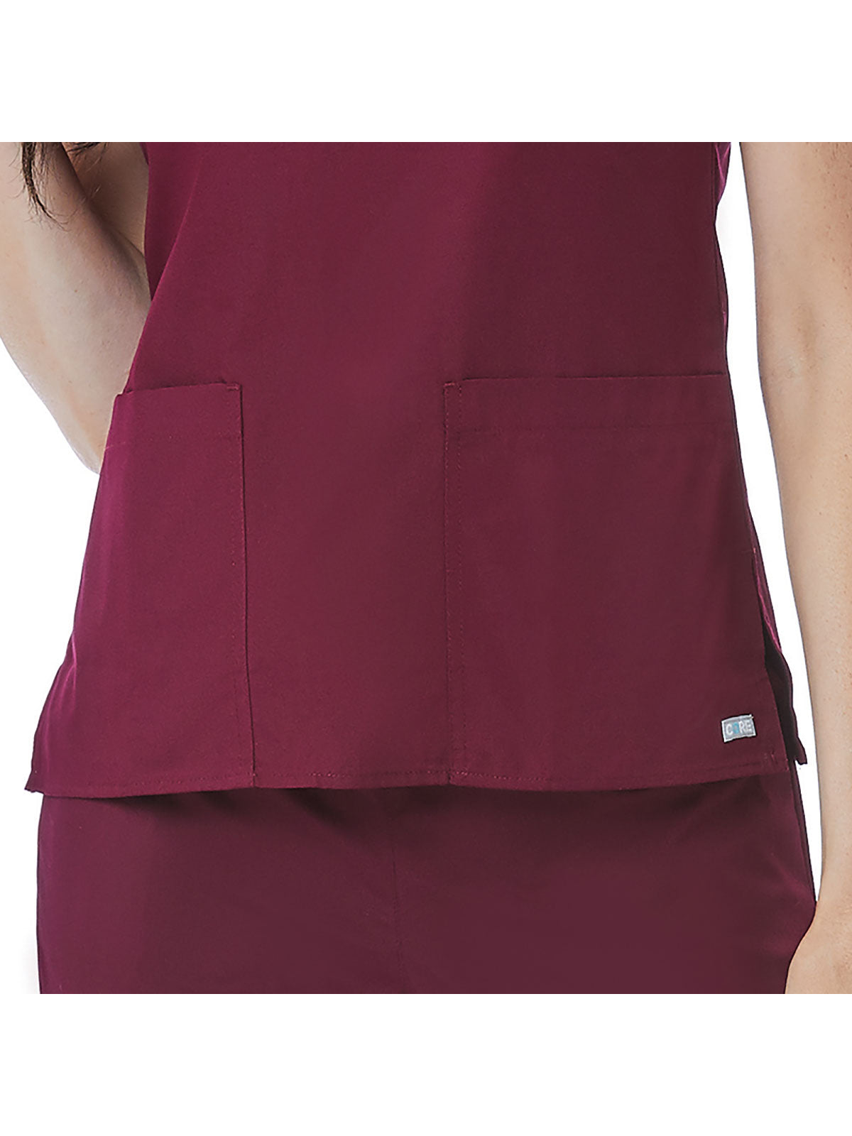Core - Women's Contrast Mock Wrap Top