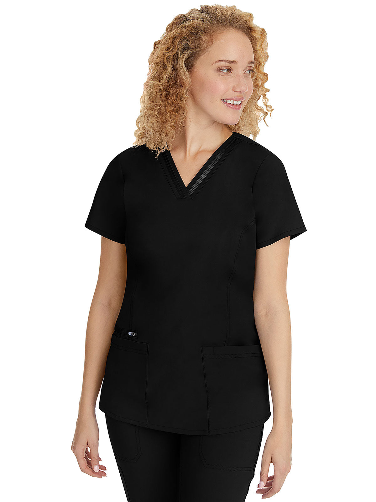 Purple label - Women's Jasmin V-Neck Stretch Solid Top