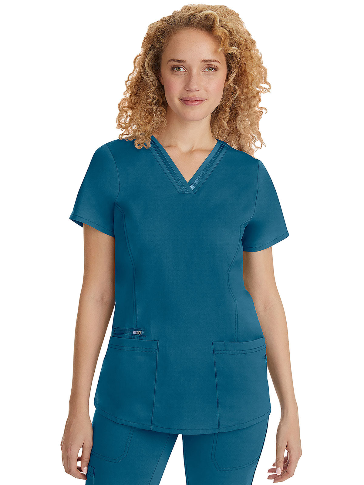 Purple label - Women's Jasmin V-Neck Stretch Solid Top