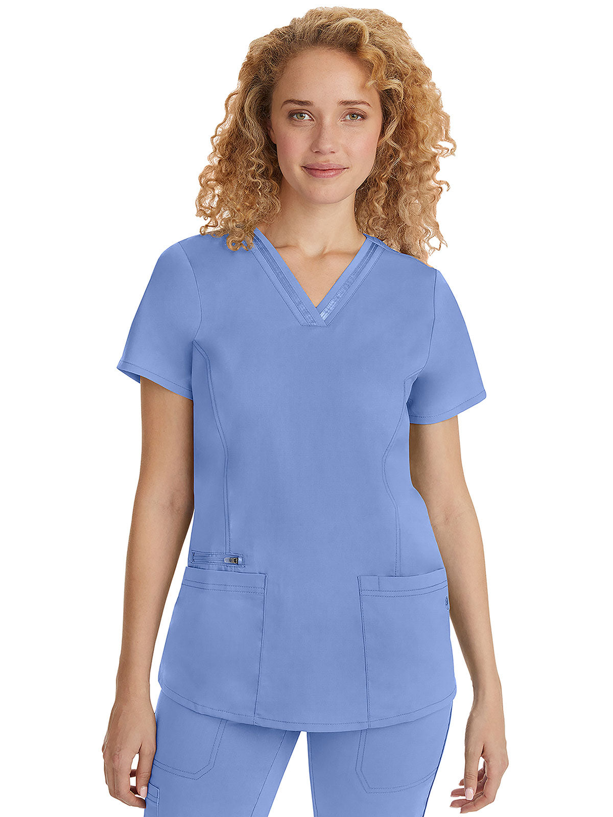 Purple label - Women's Jasmin V-Neck Stretch Solid Top