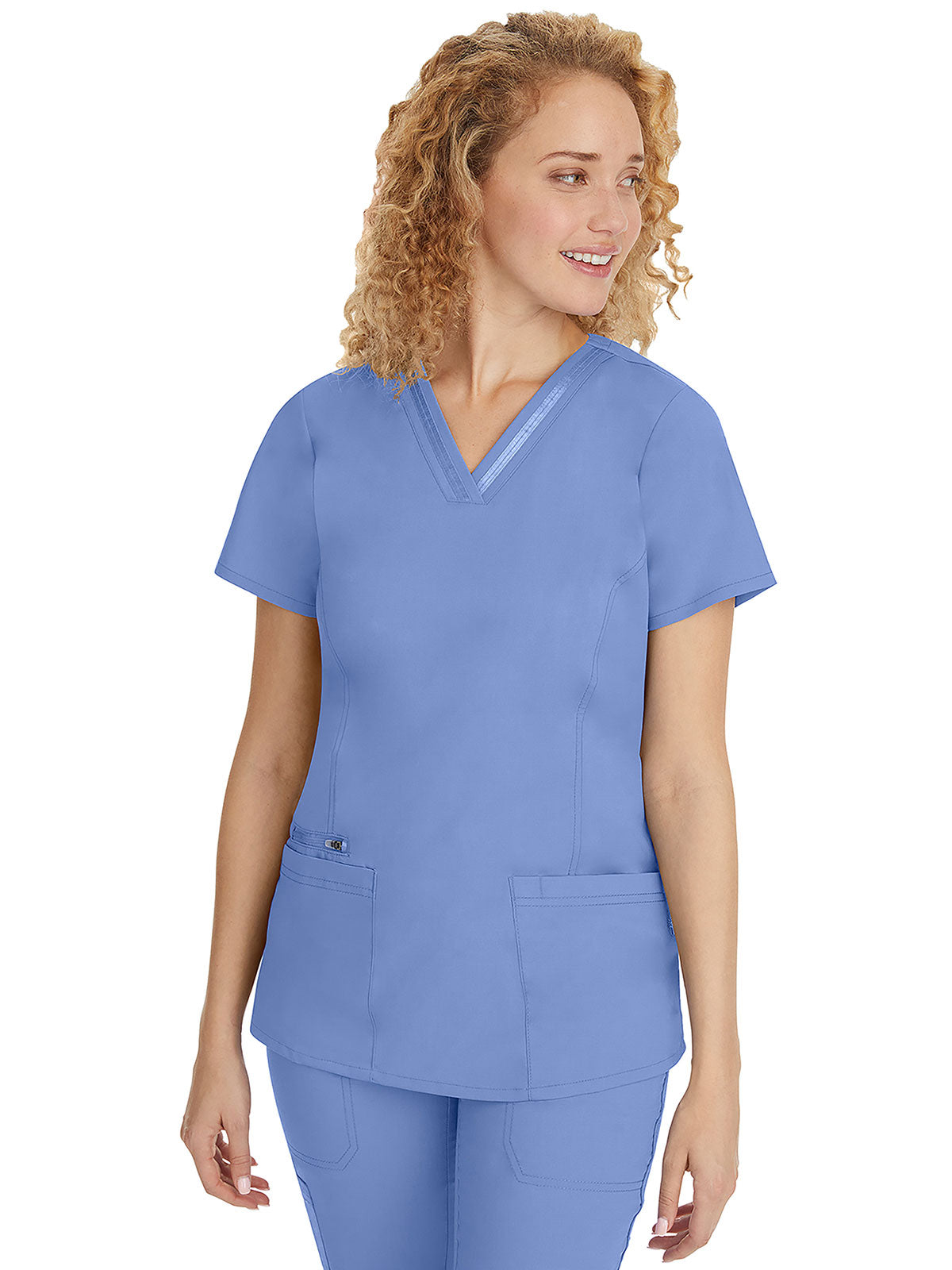 Purple label - Women's Jasmin V-Neck Stretch Solid Top