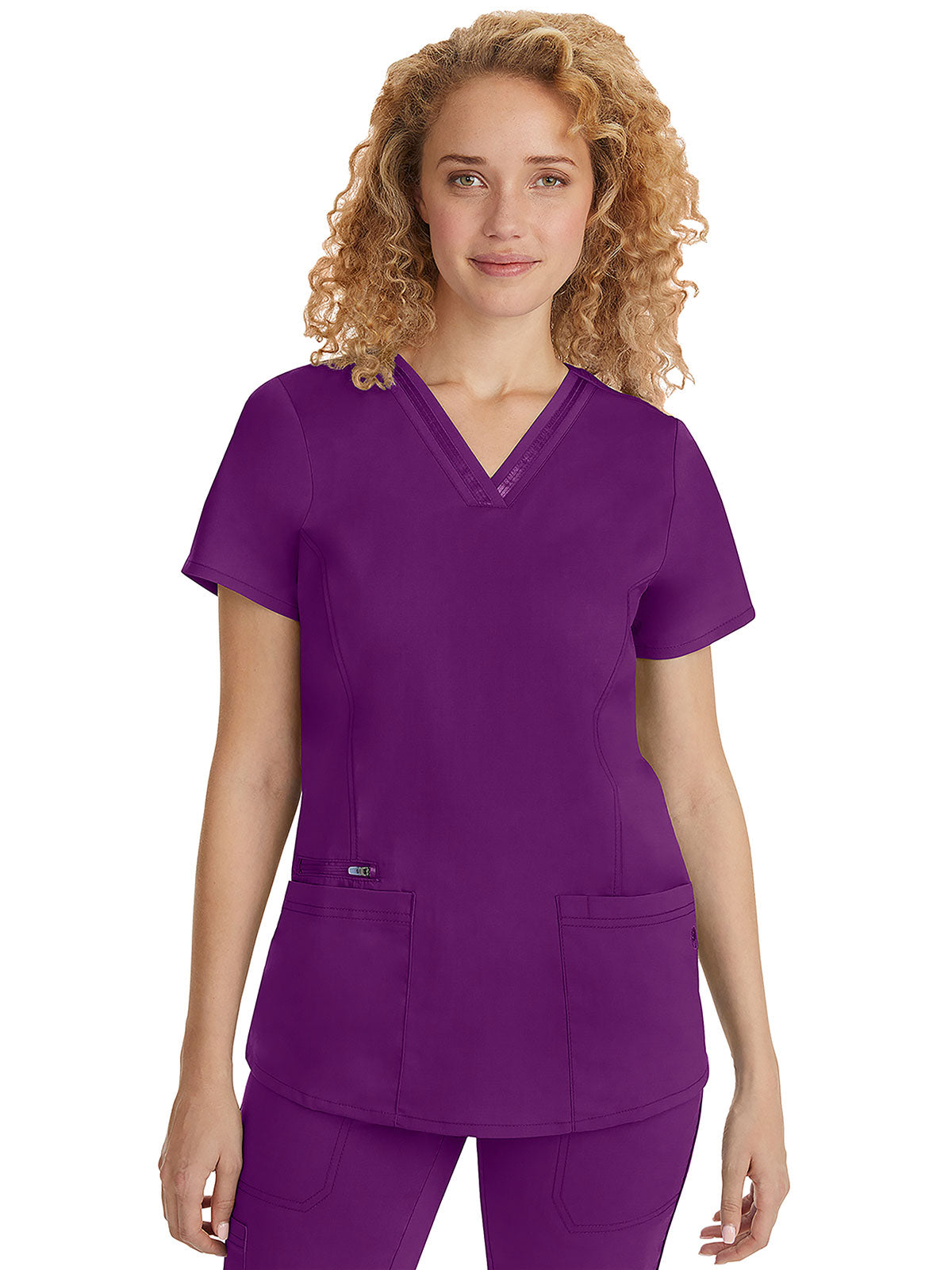 Purple label - Women's Jasmin V-Neck Stretch Solid Top