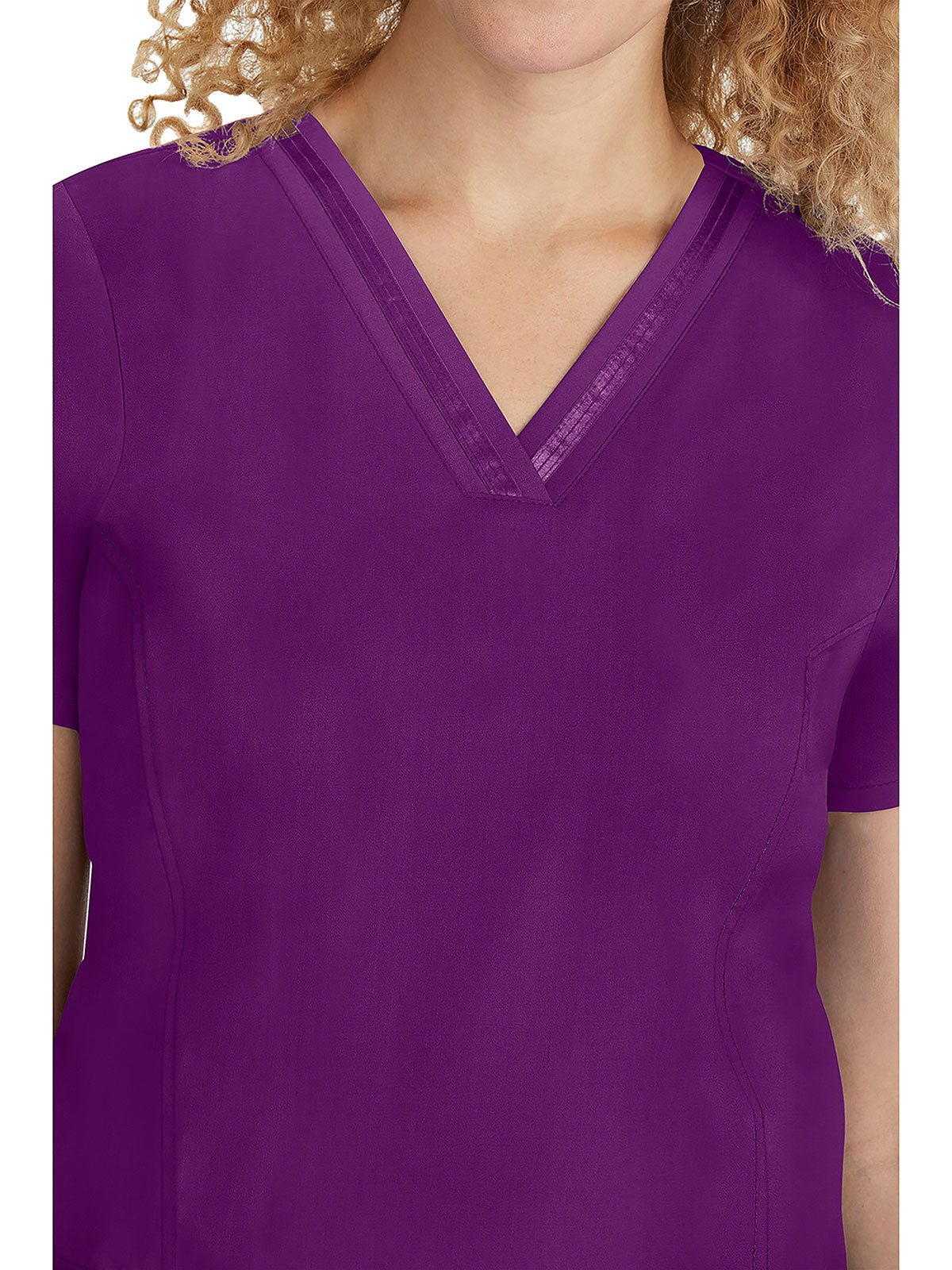 Purple label - Women's Jasmin V-Neck Stretch Solid Top