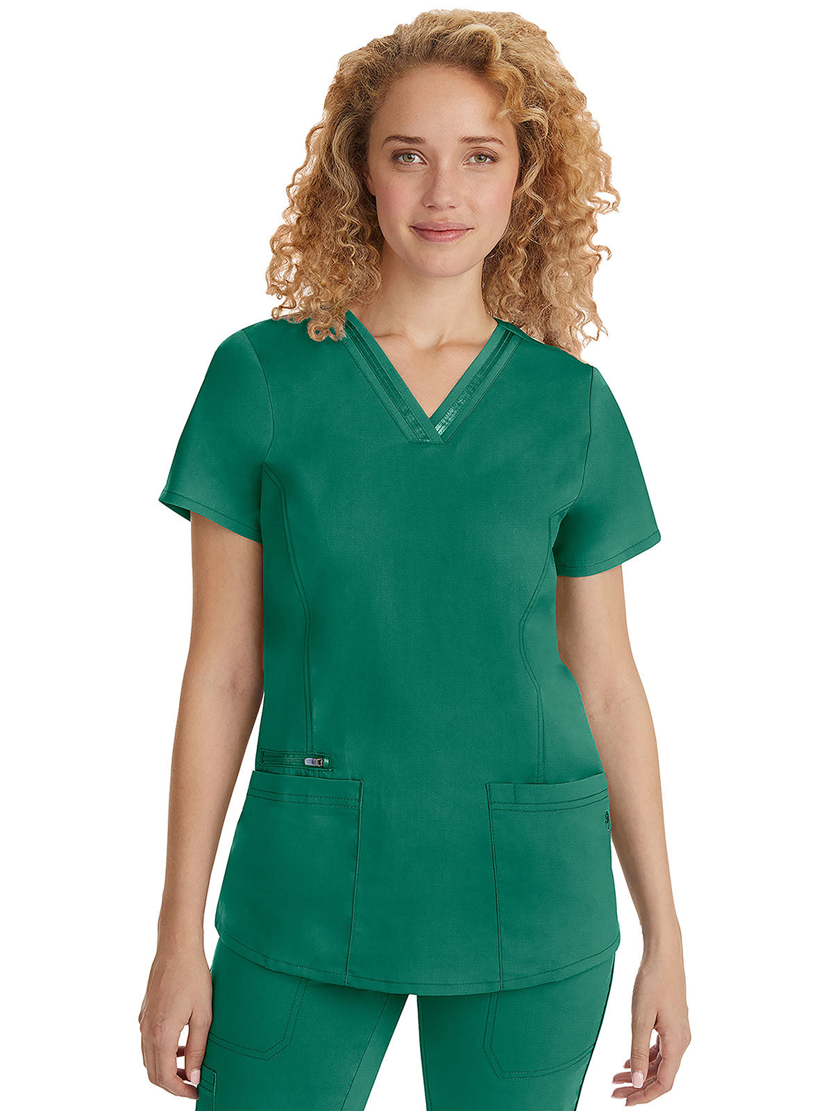 Purple label - Women's Jasmin V-Neck Stretch Solid Top