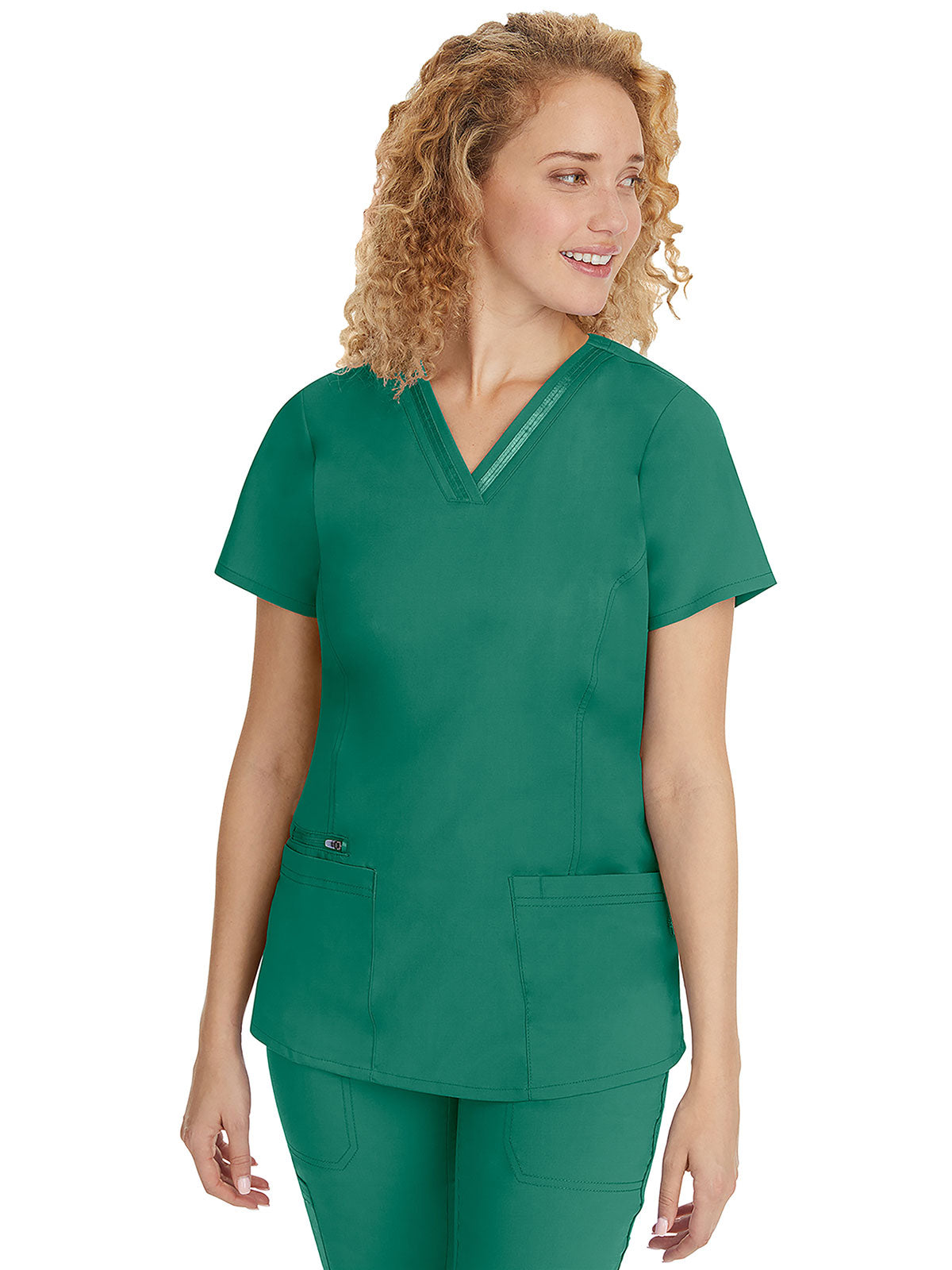 Purple label - Women's Jasmin V-Neck Stretch Solid Top
