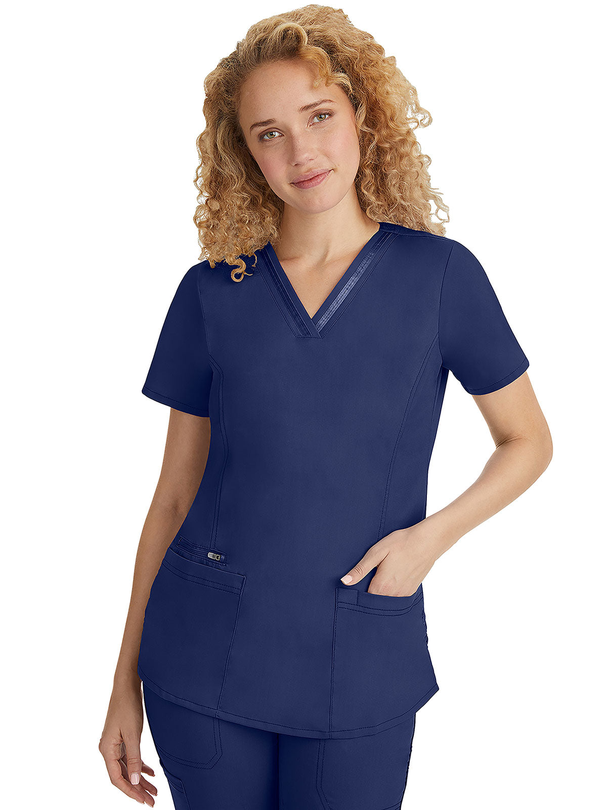Purple label - Women's Jasmin V-Neck Stretch Solid Top