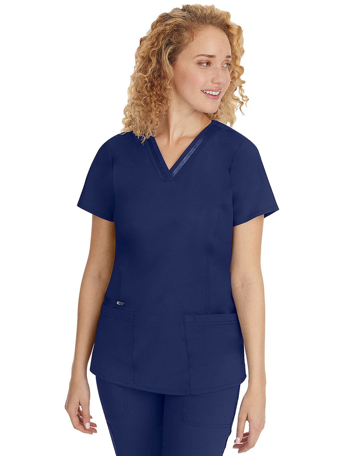 Purple label - Women's Jasmin V-Neck Stretch Solid Top