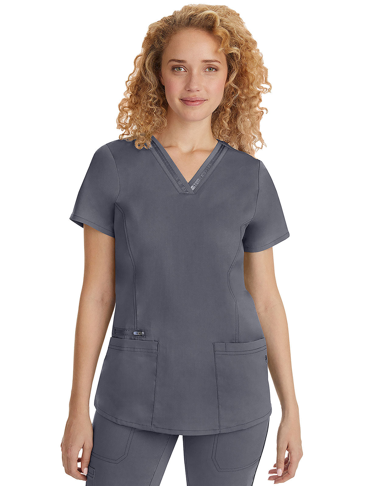 Purple label - Women's Jasmin V-Neck Stretch Solid Top