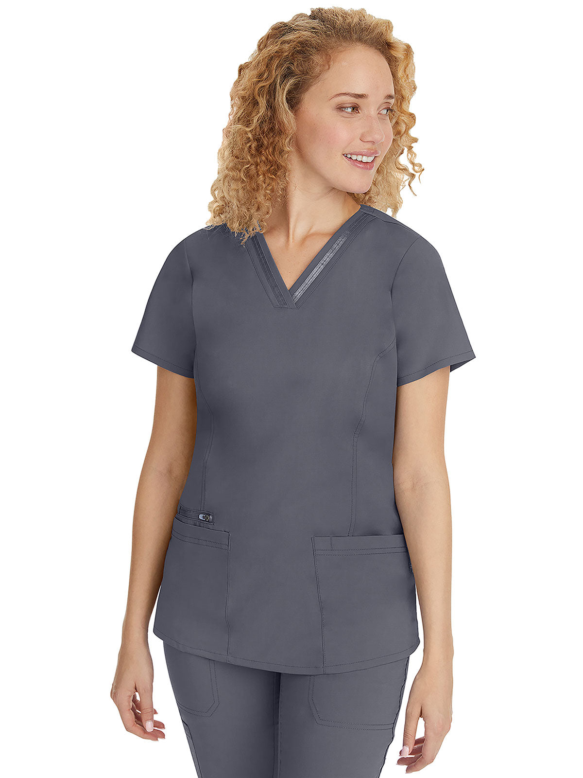 Purple label - Women's Jasmin V-Neck Stretch Solid Top
