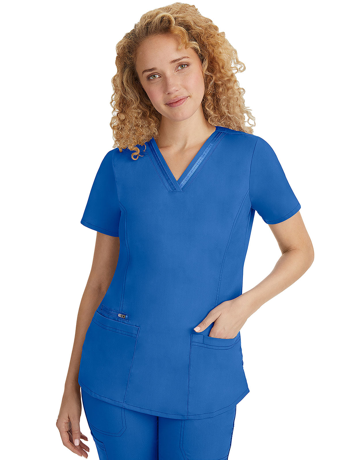 Purple label - Women's Jasmin V-Neck Stretch Solid Top
