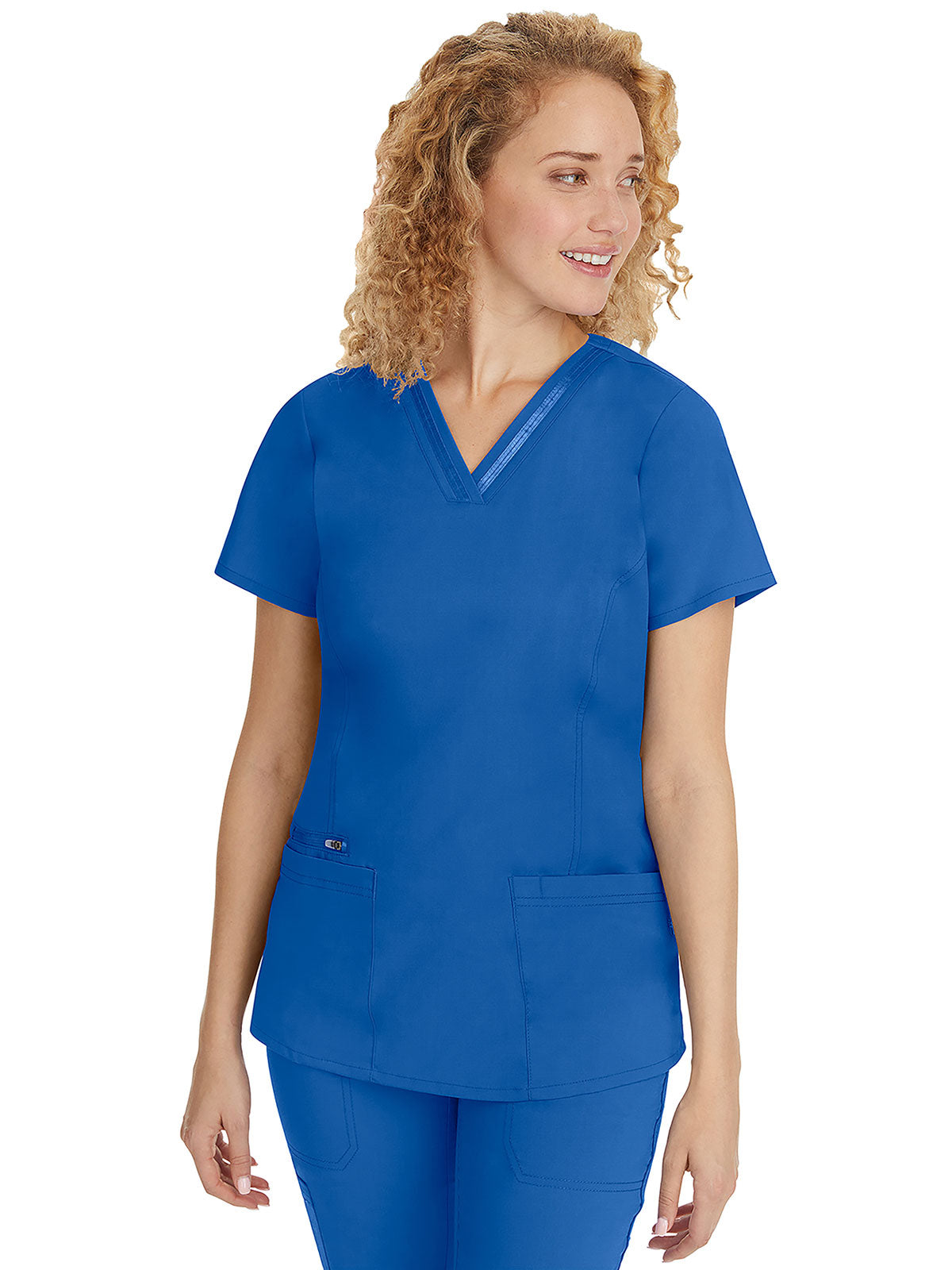 Purple label - Women's Jasmin V-Neck Stretch Solid Top