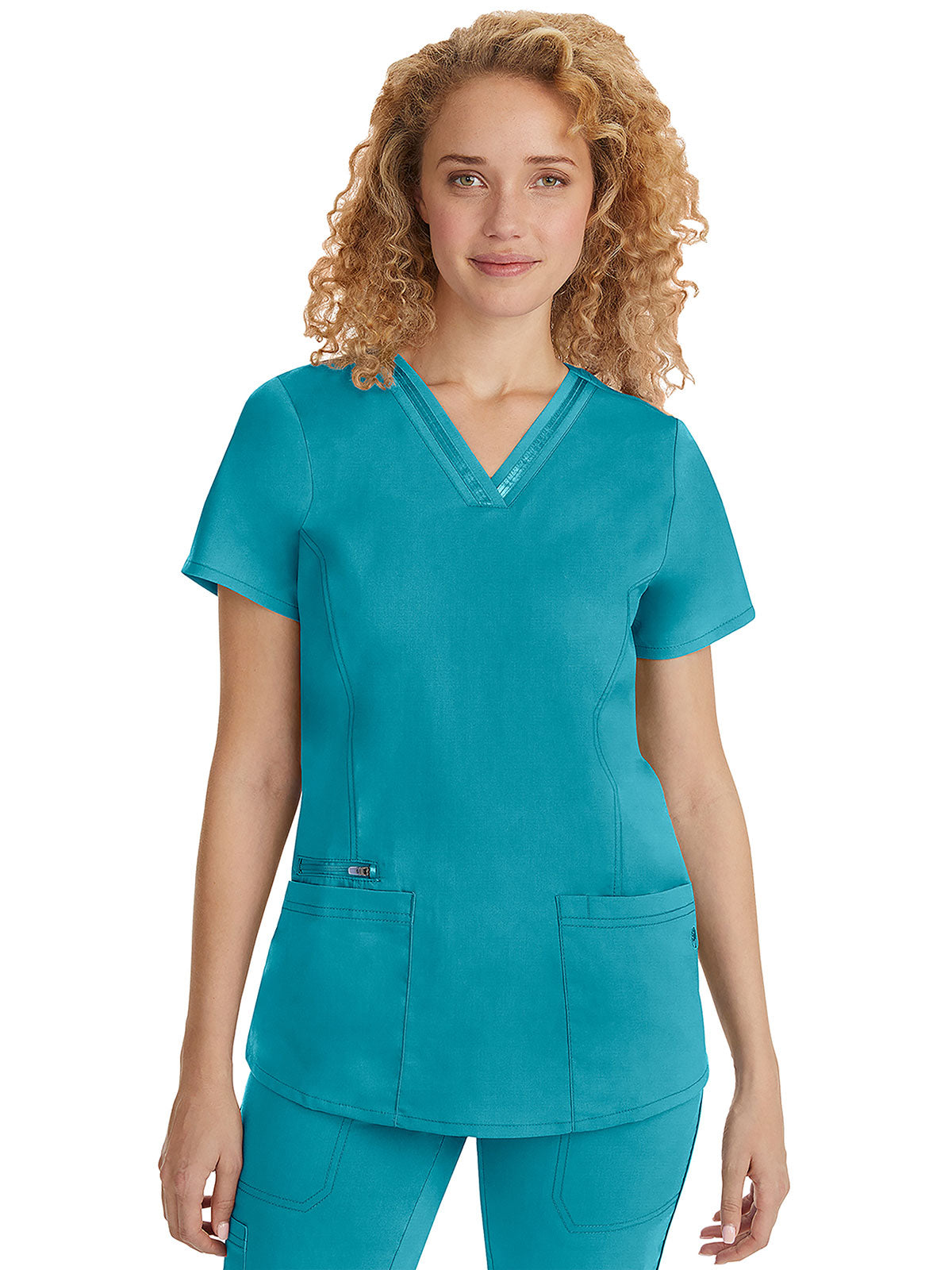 Purple label - Women's Jasmin V-Neck Stretch Solid Top