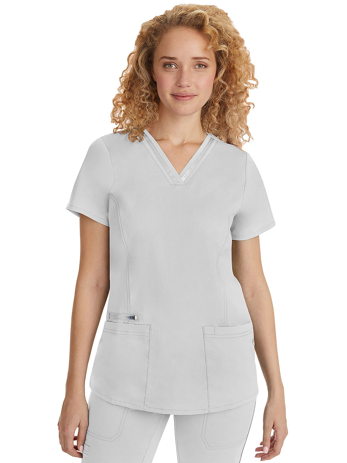 Purple label - Women's Jasmin V-Neck Stretch Solid Top