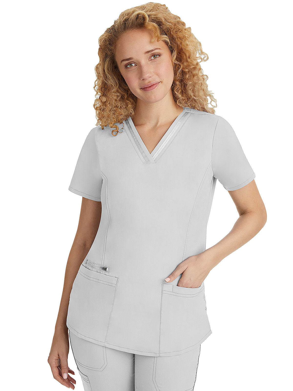 Purple label - Women's Jasmin V-Neck Stretch Solid Top