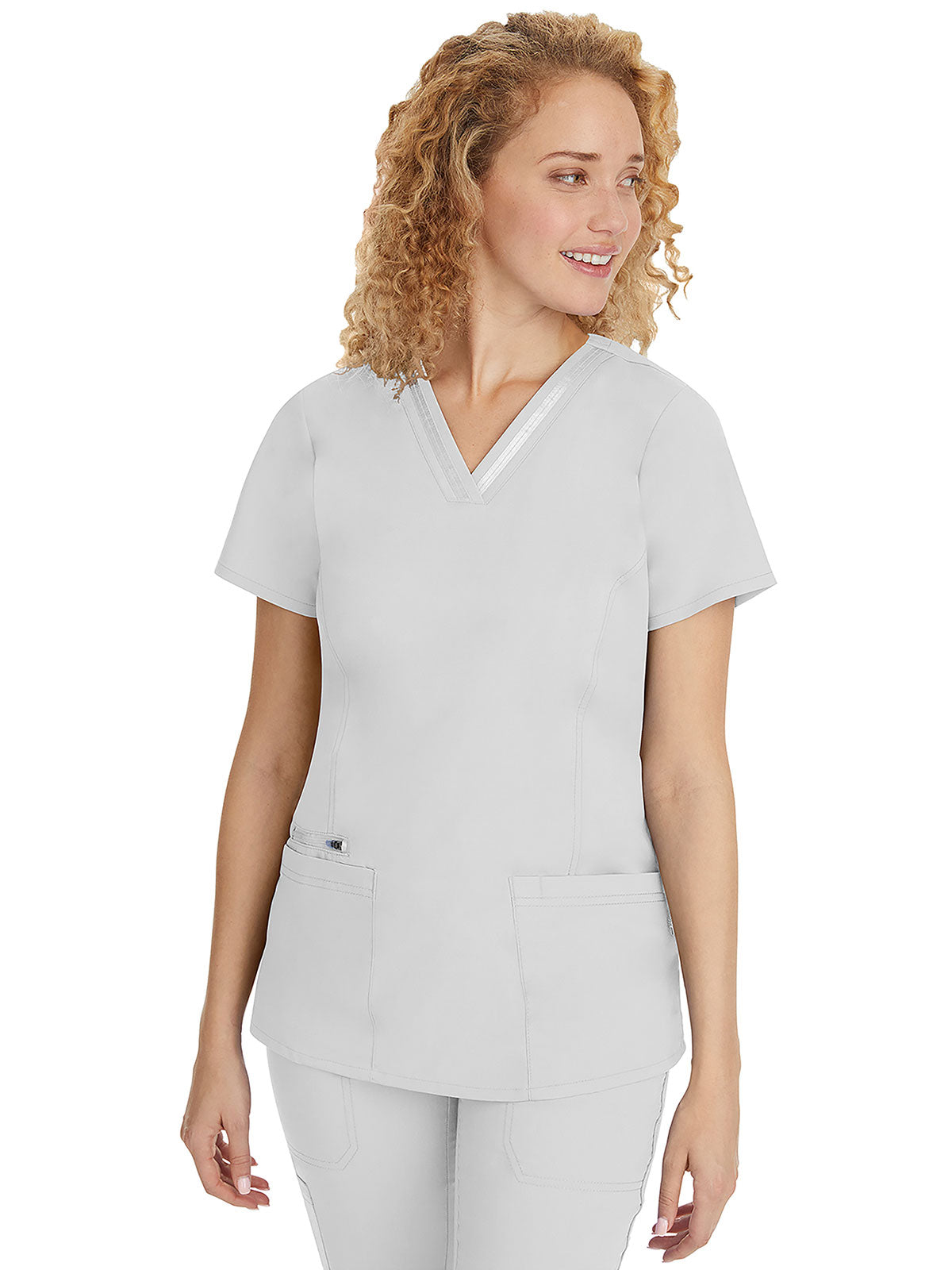 Purple label - Women's Jasmin V-Neck Stretch Solid Top