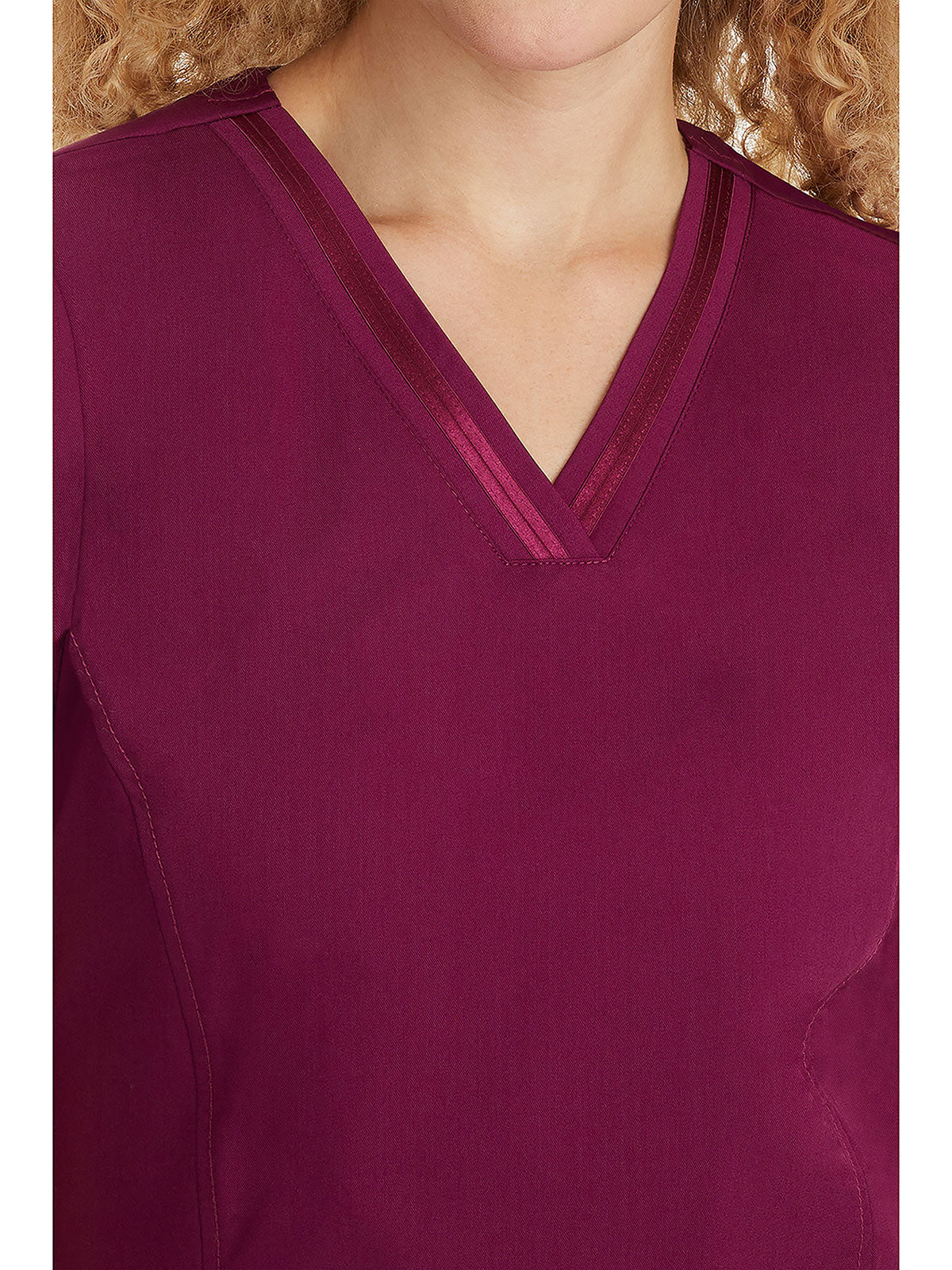 Purple label - Women's Jasmin V-Neck Stretch Solid Top