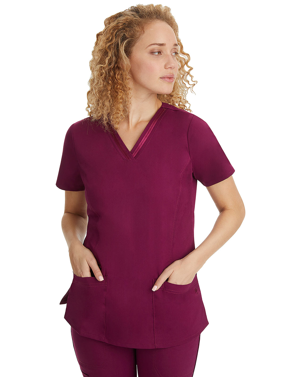 Purple label - Women's Jasmin V-Neck Stretch Solid Top
