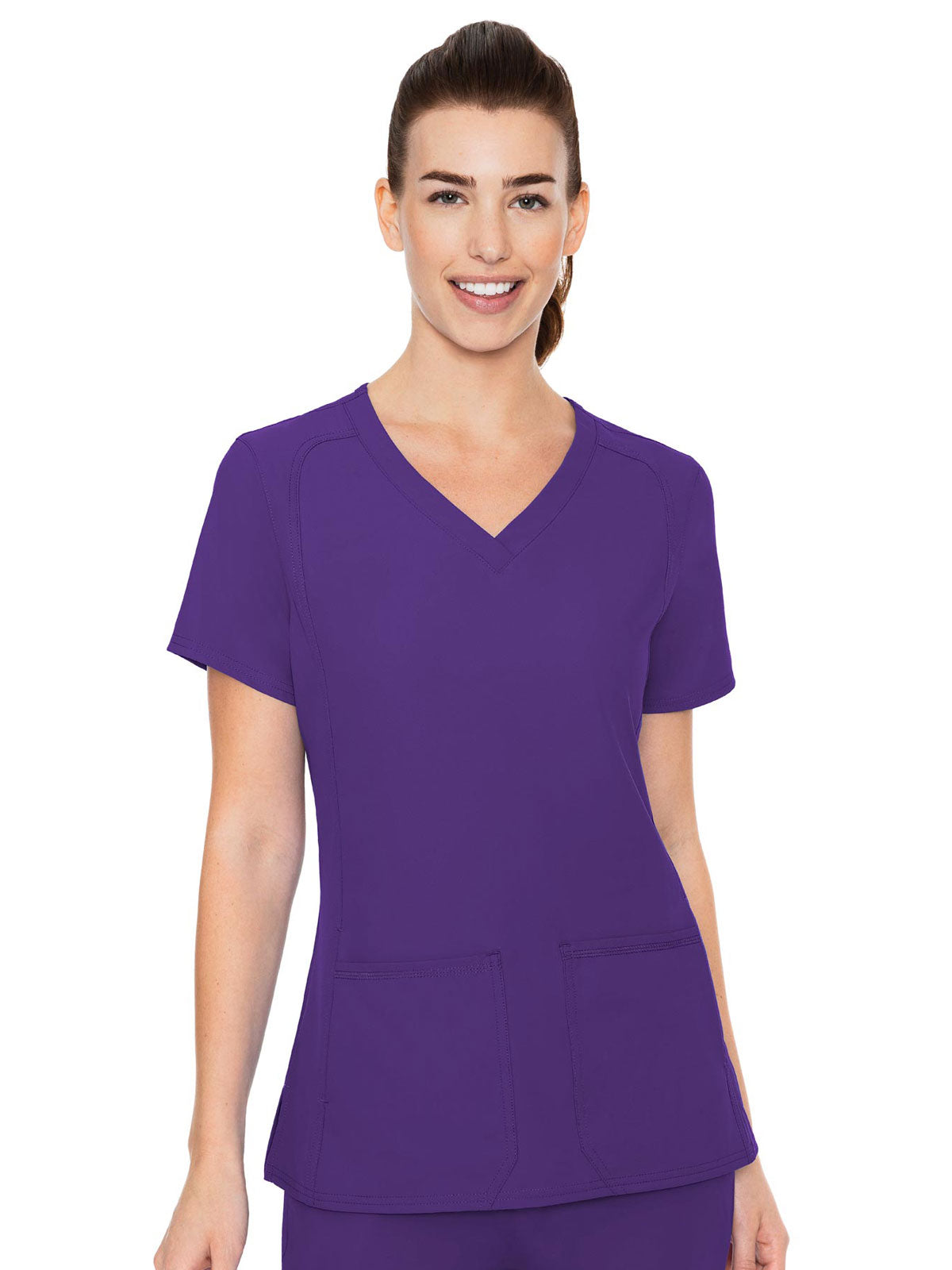 Insight - Women's Doubled Pocket Solid Scrub Top