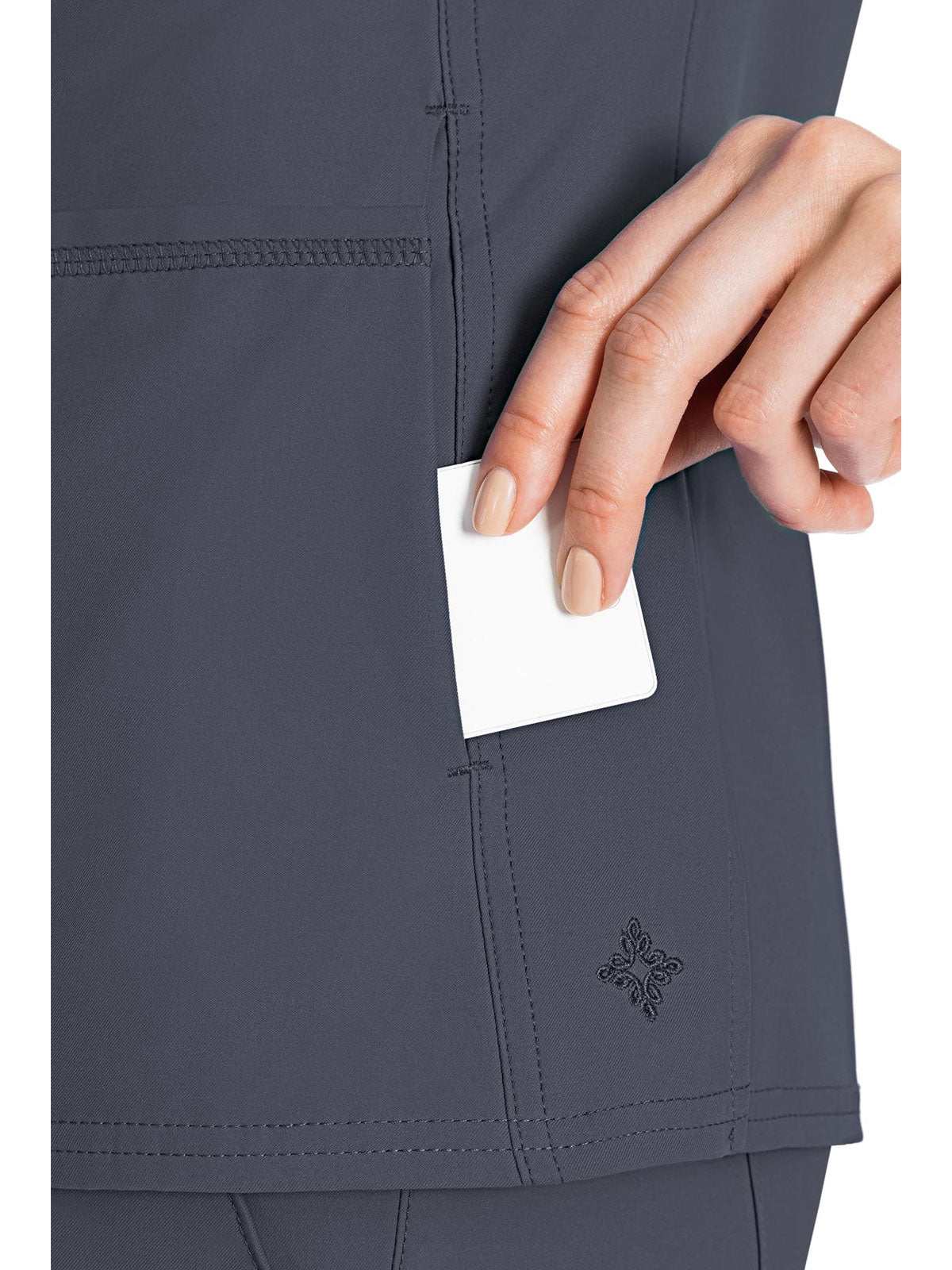 Insight - Women's Doubled Pocket Solid Scrub Top