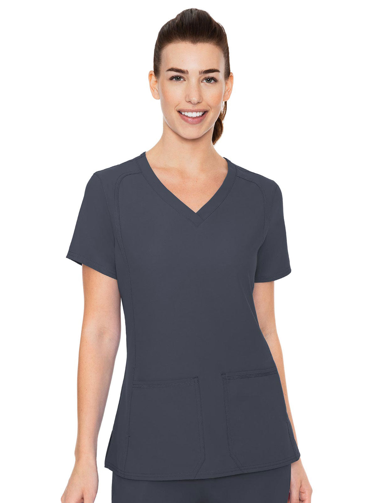 Insight - Women's Doubled Pocket Solid Scrub Top