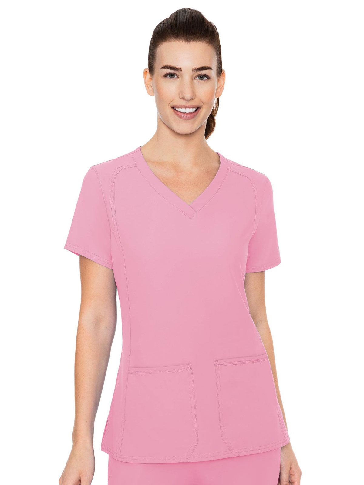 Insight - Women's Doubled Pocket Solid Scrub Top