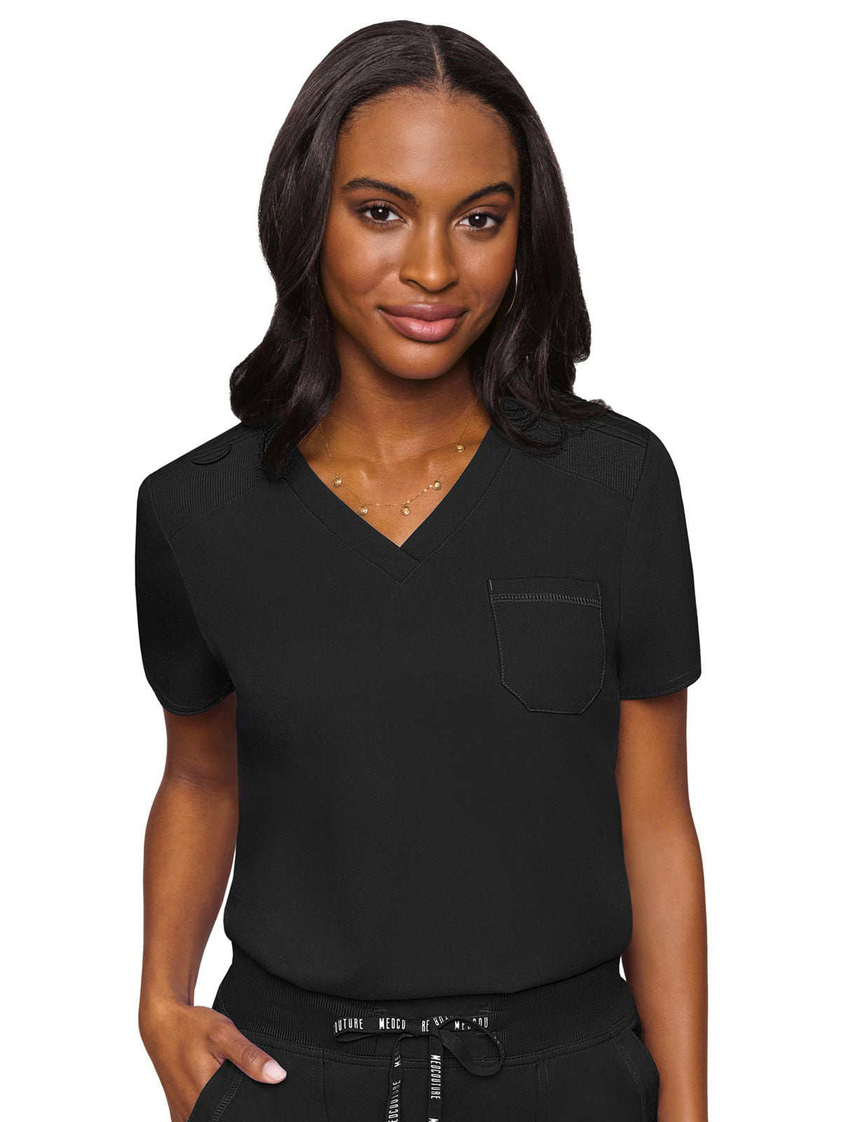 Touch - Women's Tuck In Solid Scrub Top