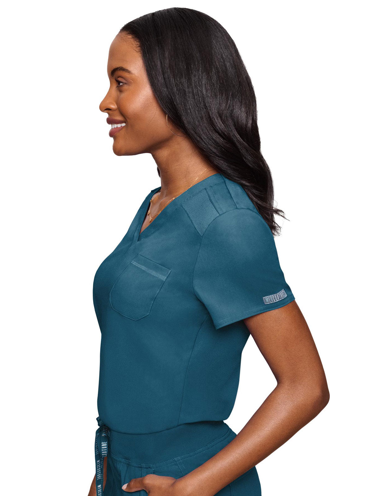 Touch - Women's Tuck In Solid Scrub Top