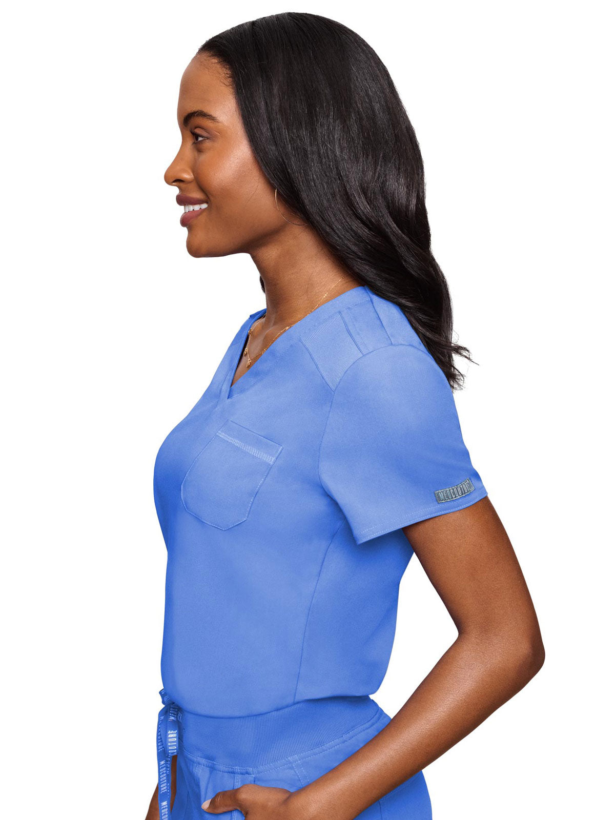 Touch - Women's Tuck In Solid Scrub Top