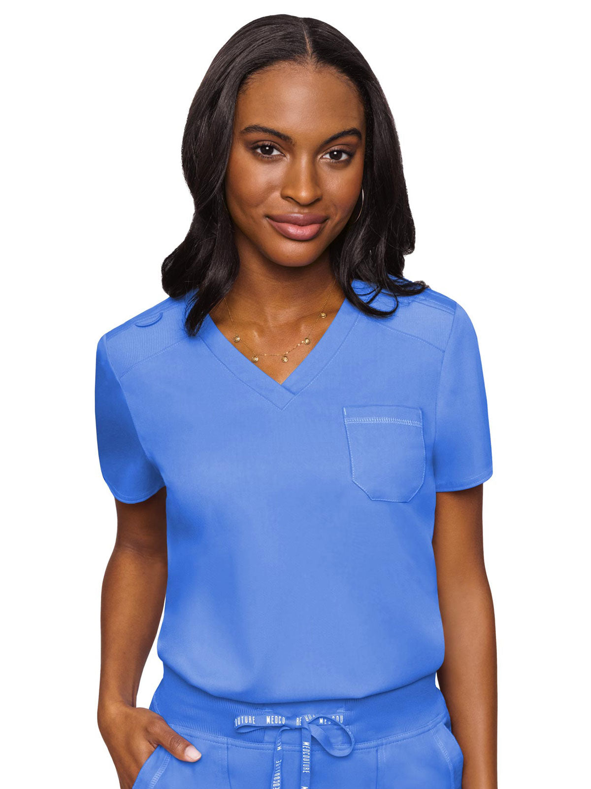 Touch - Women's Tuck In Solid Scrub Top