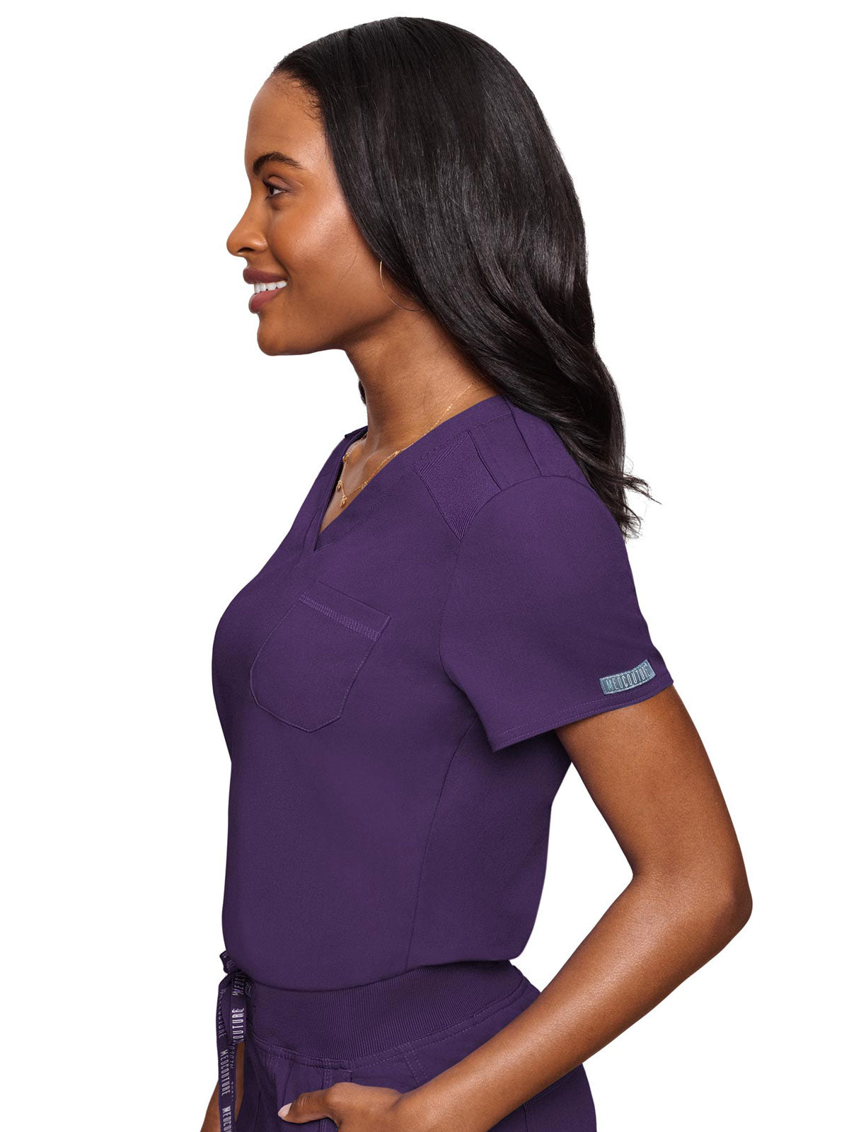 Touch - Women's Tuck In Solid Scrub Top