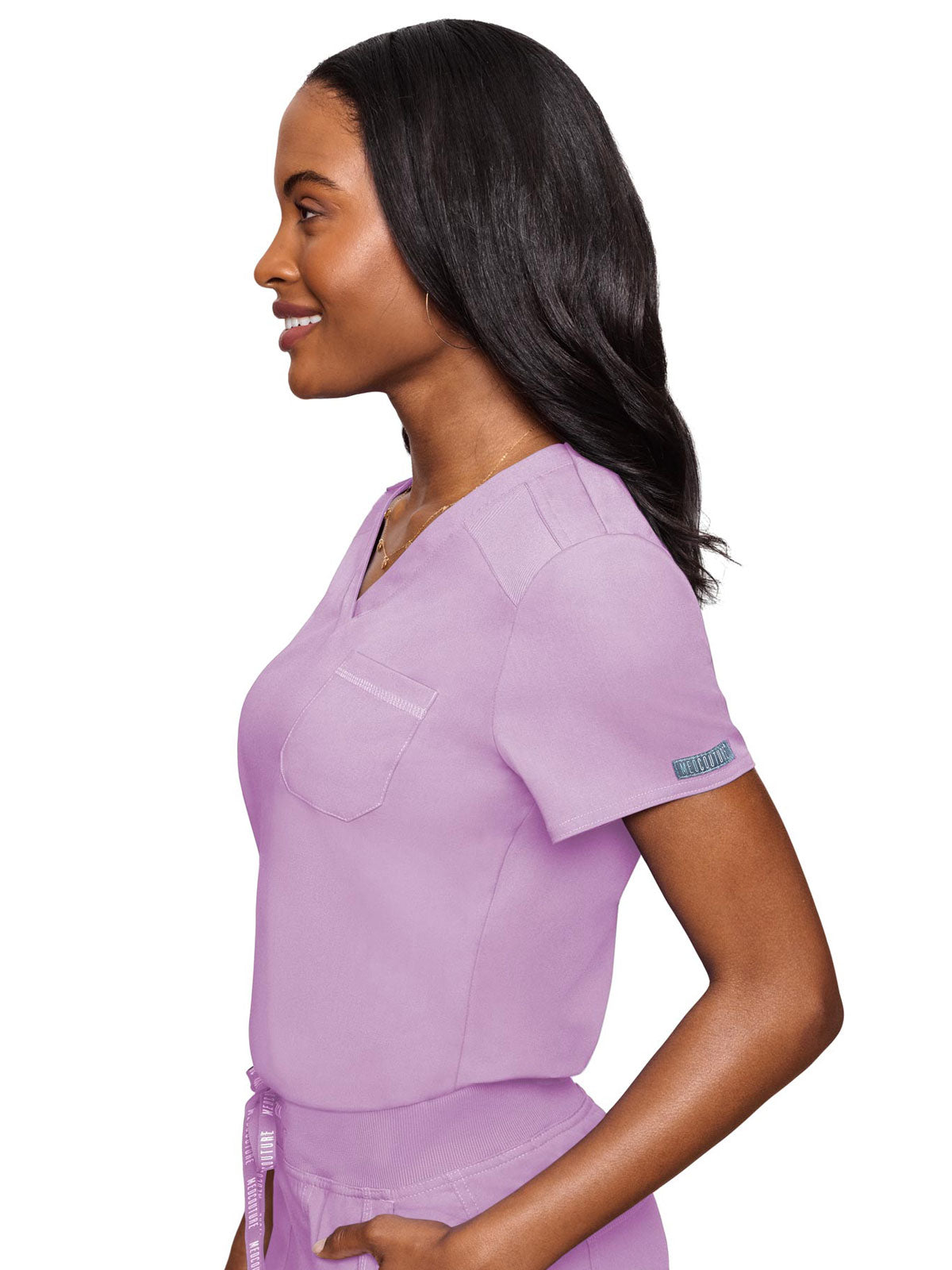 Touch - Women's Tuck In Solid Scrub Top