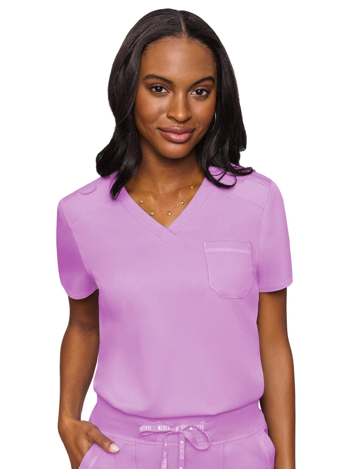 Touch - Women's Tuck In Solid Scrub Top