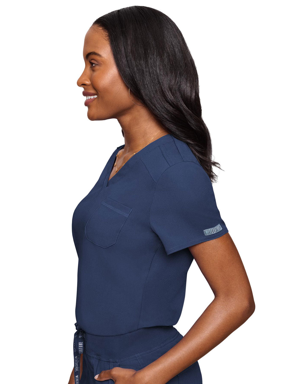 Touch - Women's Tuck In Solid Scrub Top