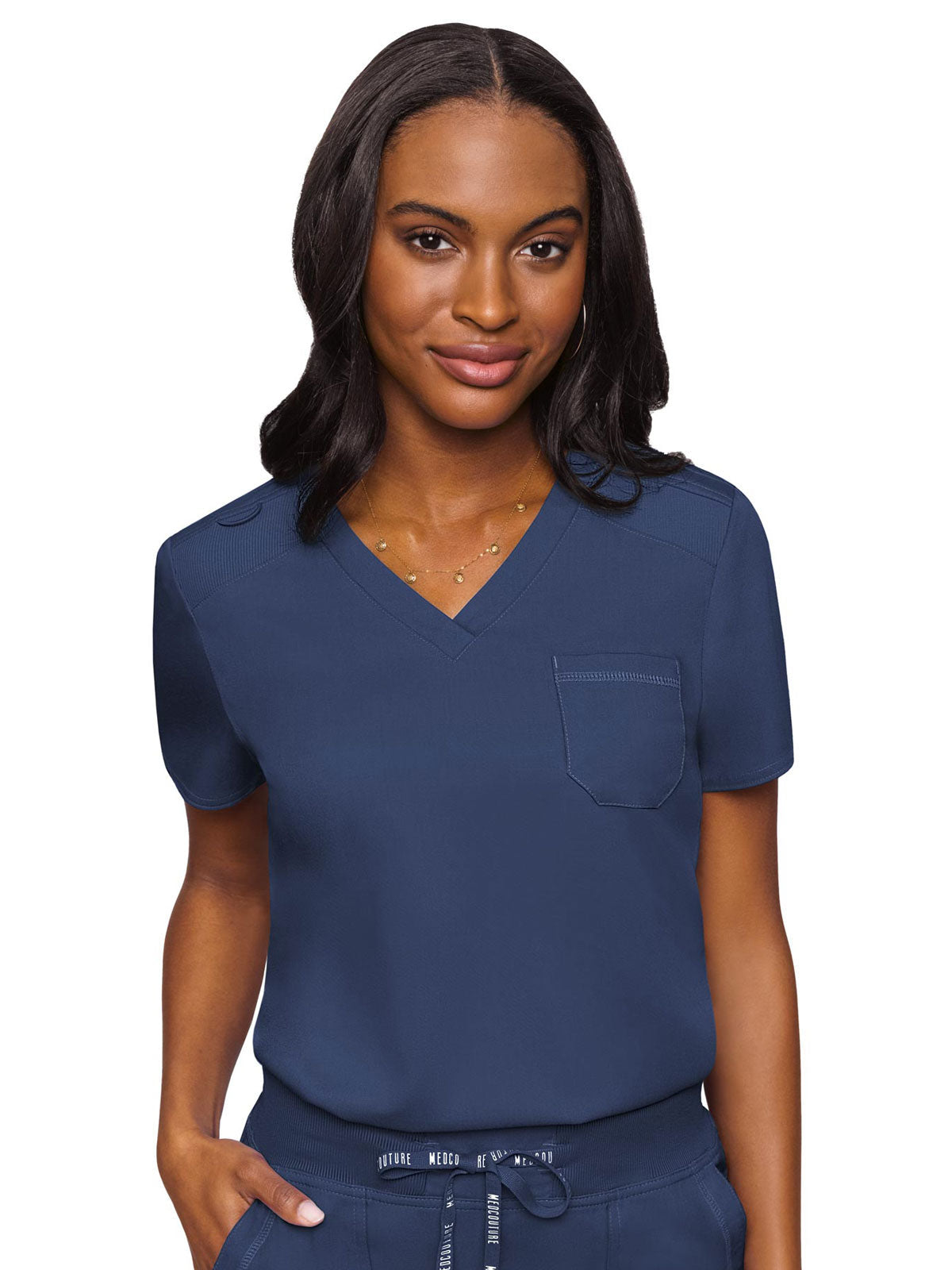 Touch - Women's Tuck In Solid Scrub Top