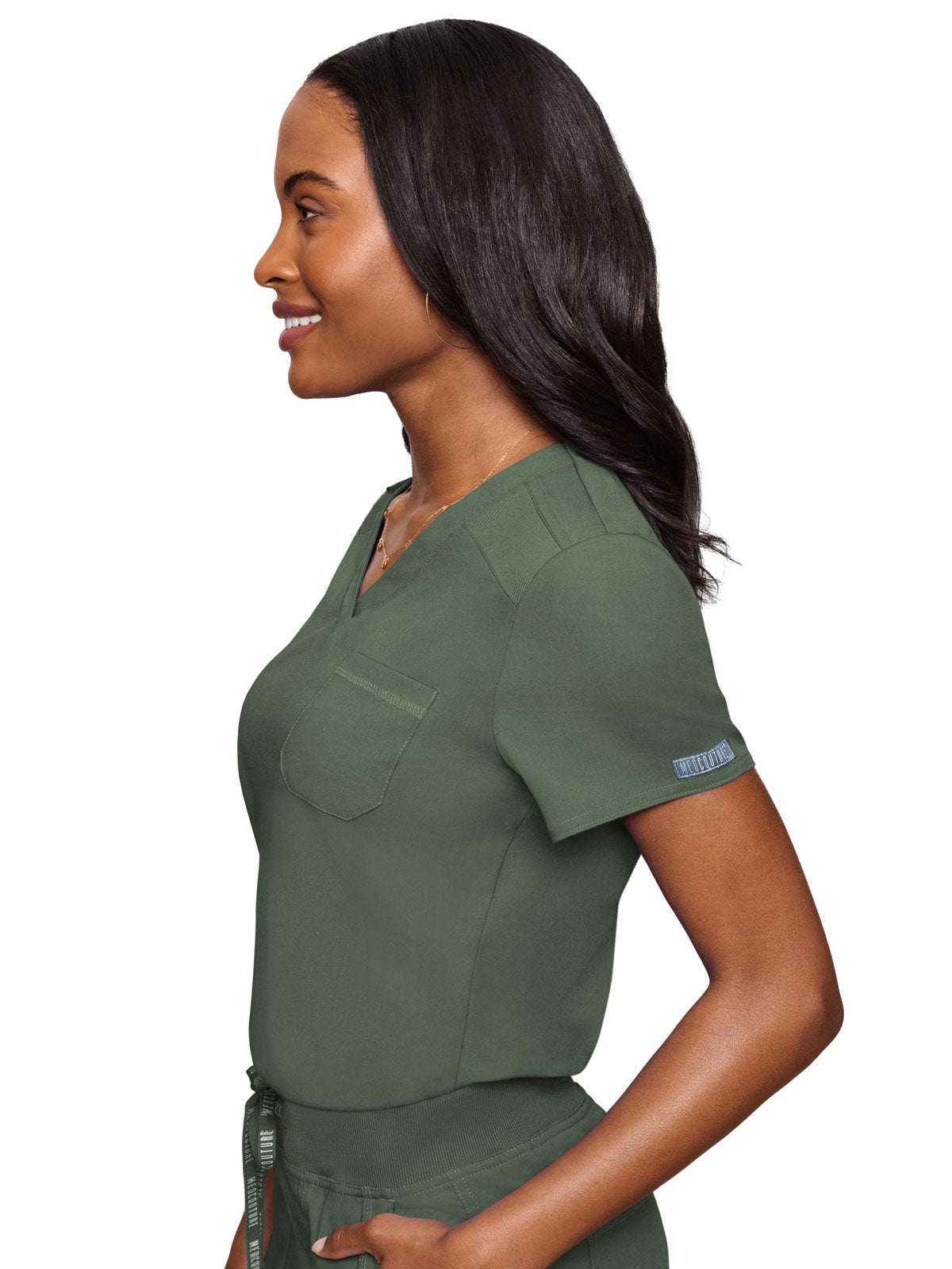 Touch - Women's Tuck In Solid Scrub Top
