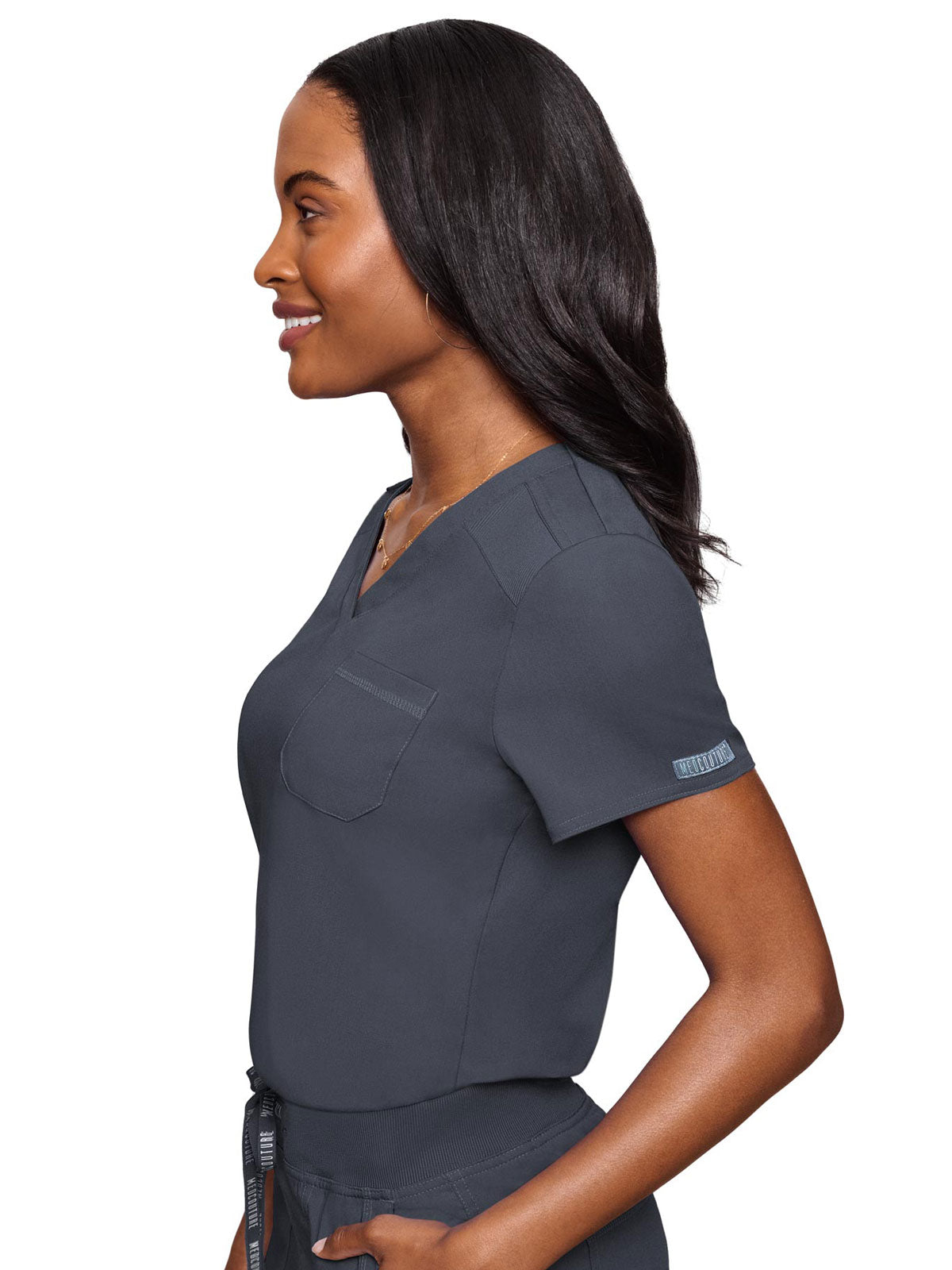 Touch - Women's Tuck In Solid Scrub Top
