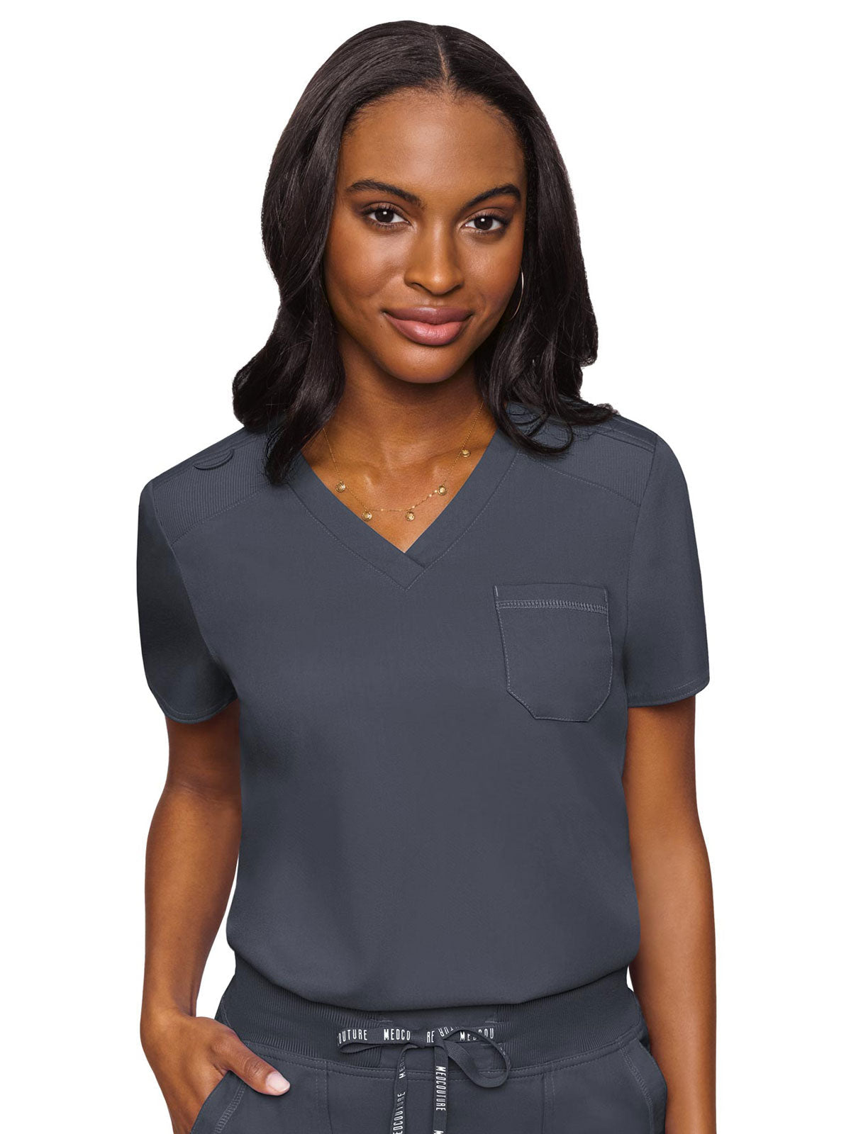 Touch - Women's Tuck In Solid Scrub Top