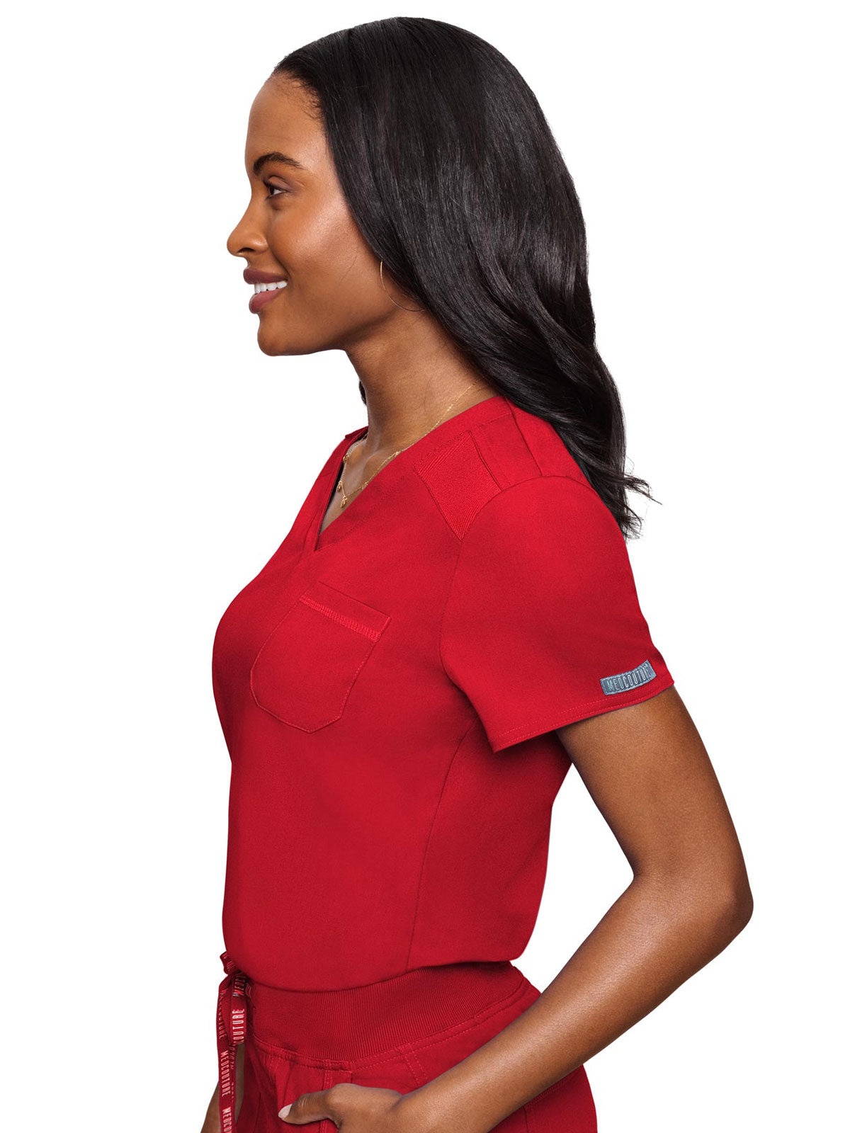 Touch - Women's Tuck In Solid Scrub Top