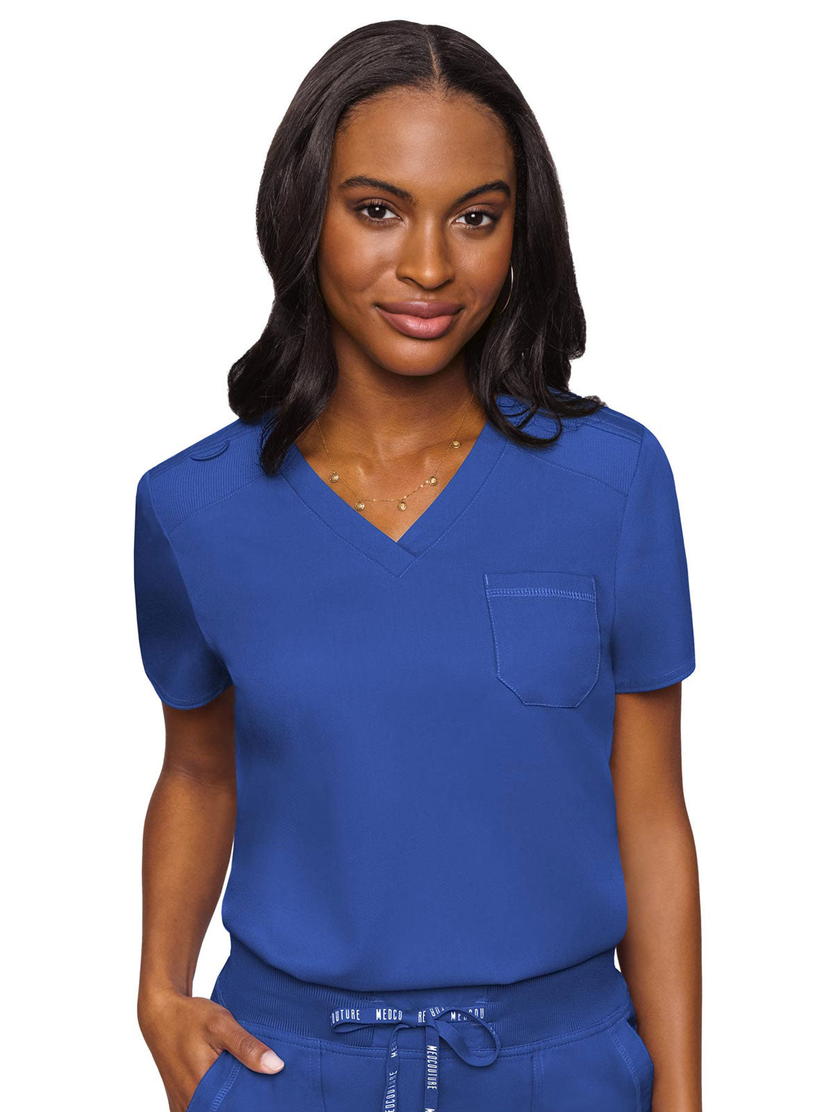 Touch - Women's Tuck In Solid Scrub Top