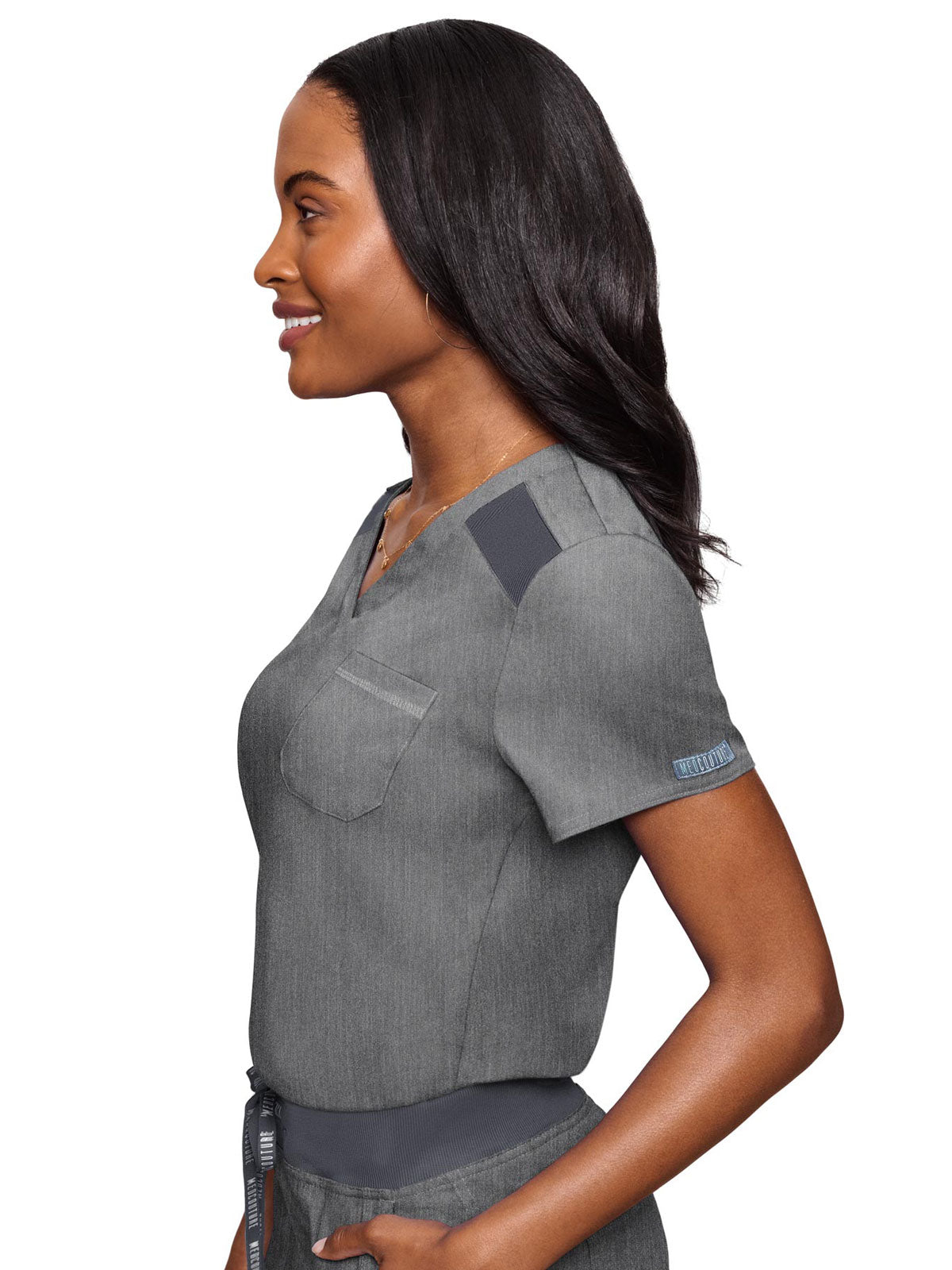 Touch - Women's Tuck In Solid Scrub Top