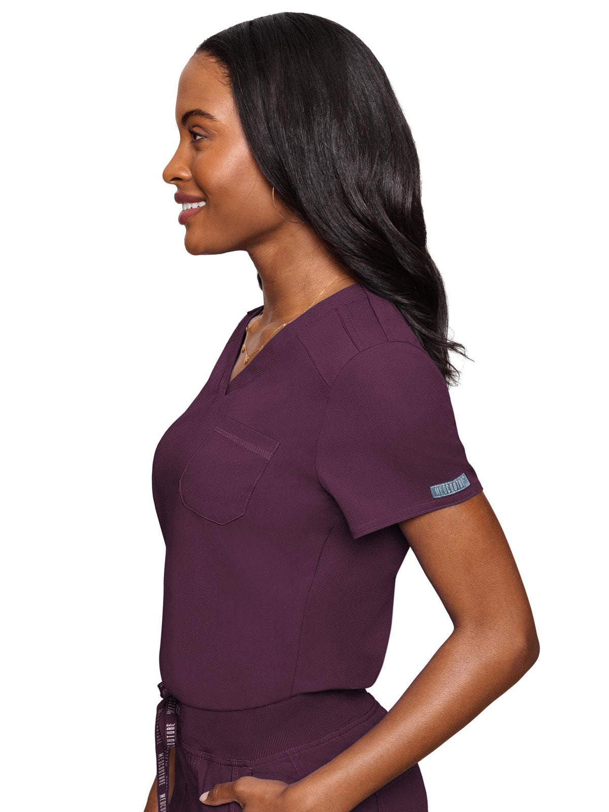 Touch - Women's Tuck In Solid Scrub Top