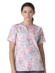 Cross-Flex - Women's Notch Neck Print Top