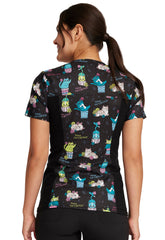 Iflex - Women's V-Neck Knit Panel Top
