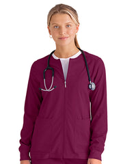 Spandex Stretch -  Women's Gianna Warm-Up Scrub Jacket