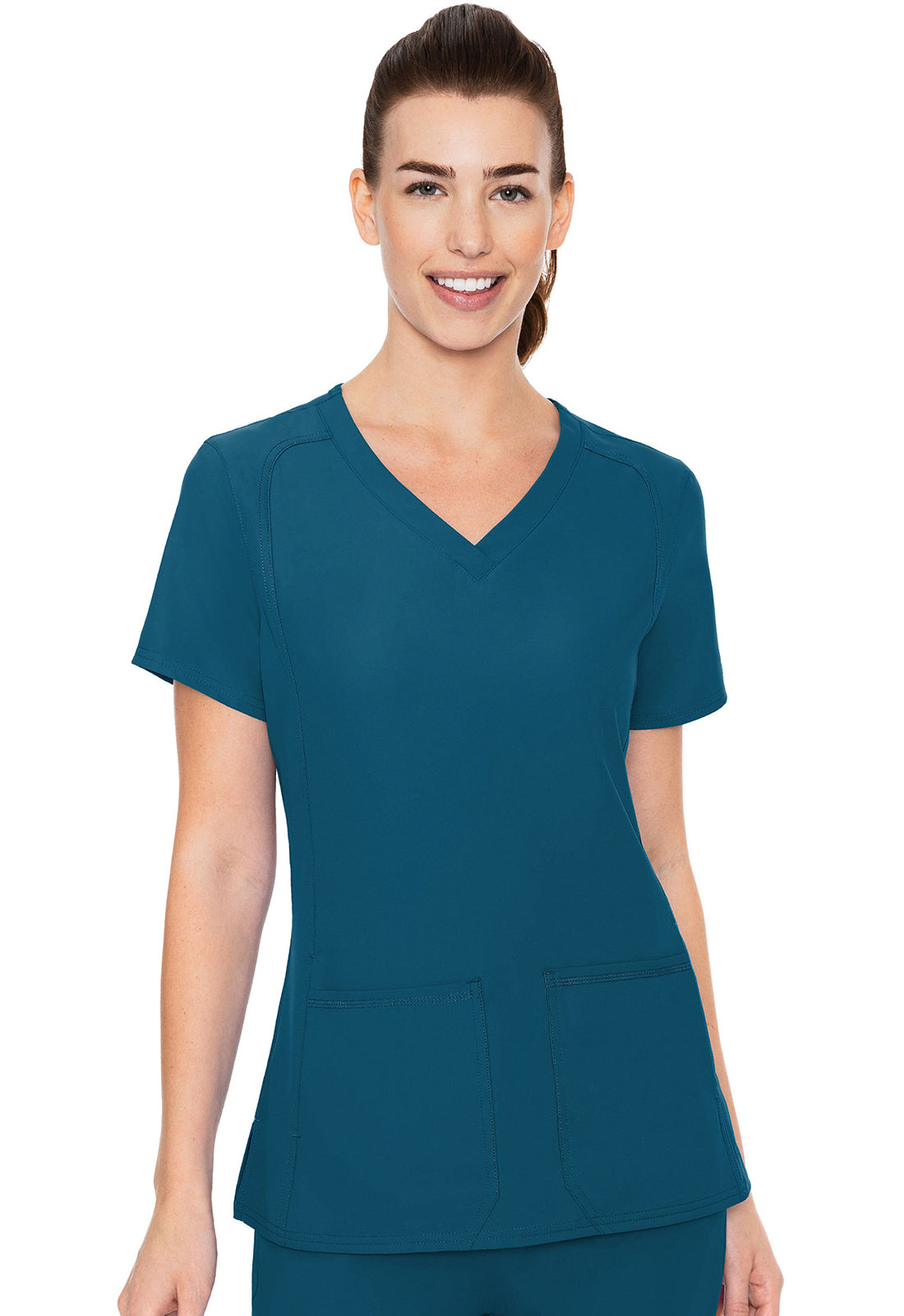 Insight - Women's Doubled Pocket Solid Scrub Top