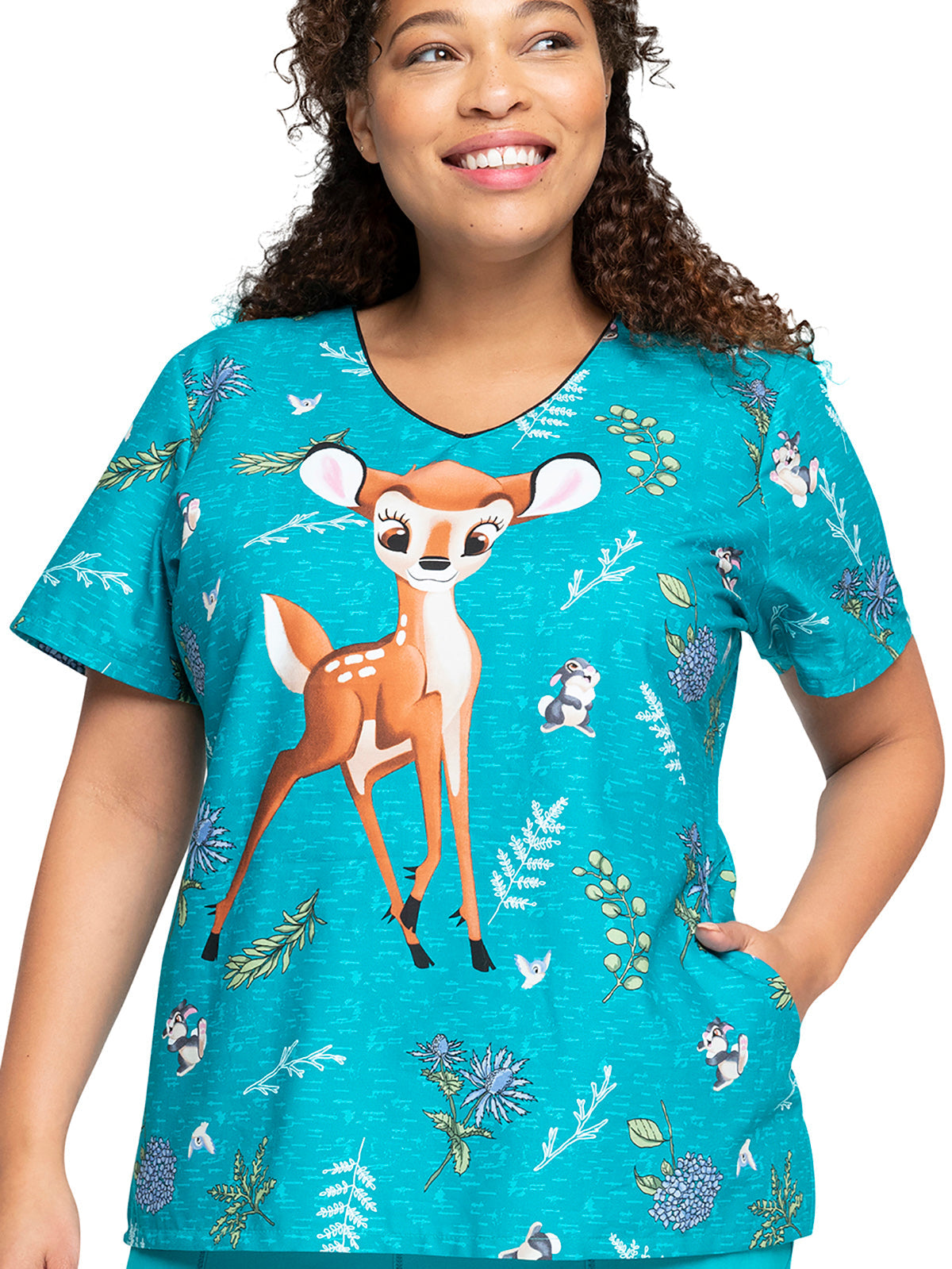 Tooniforms - V-Neck Print Top