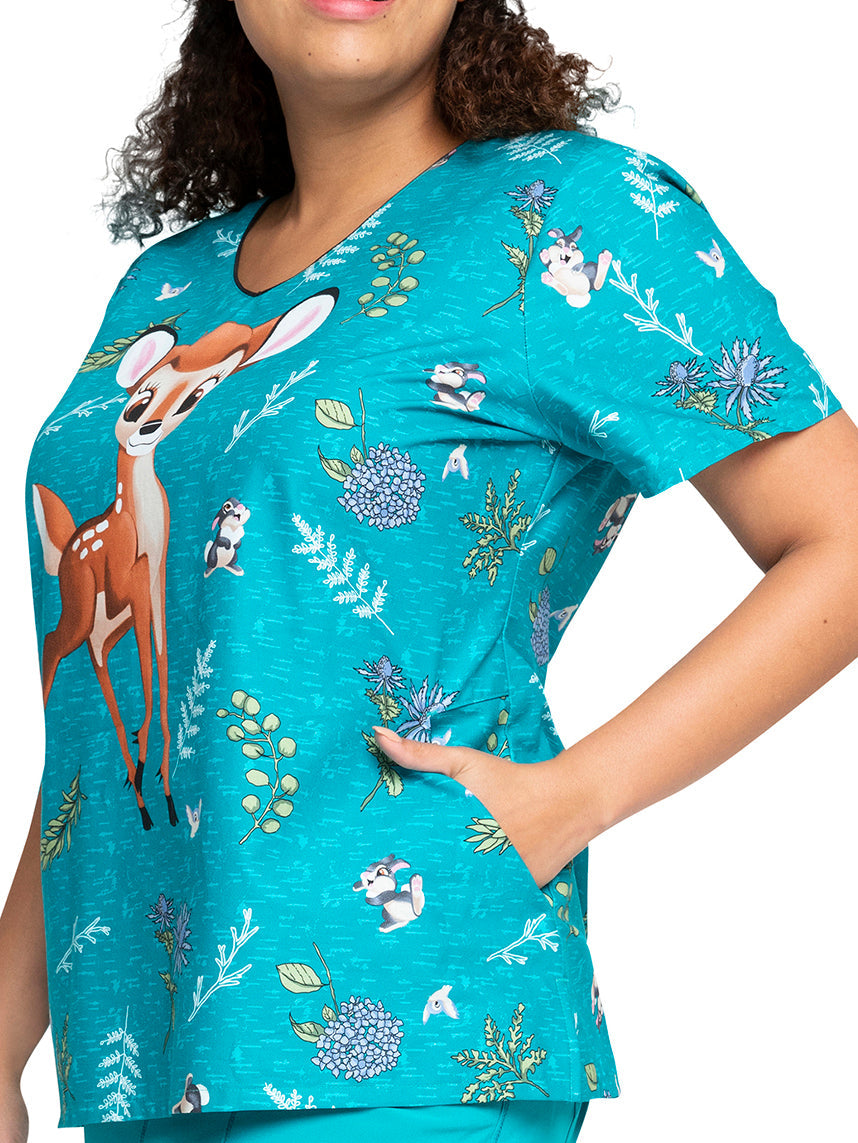 Tooniforms - V-Neck Print Top